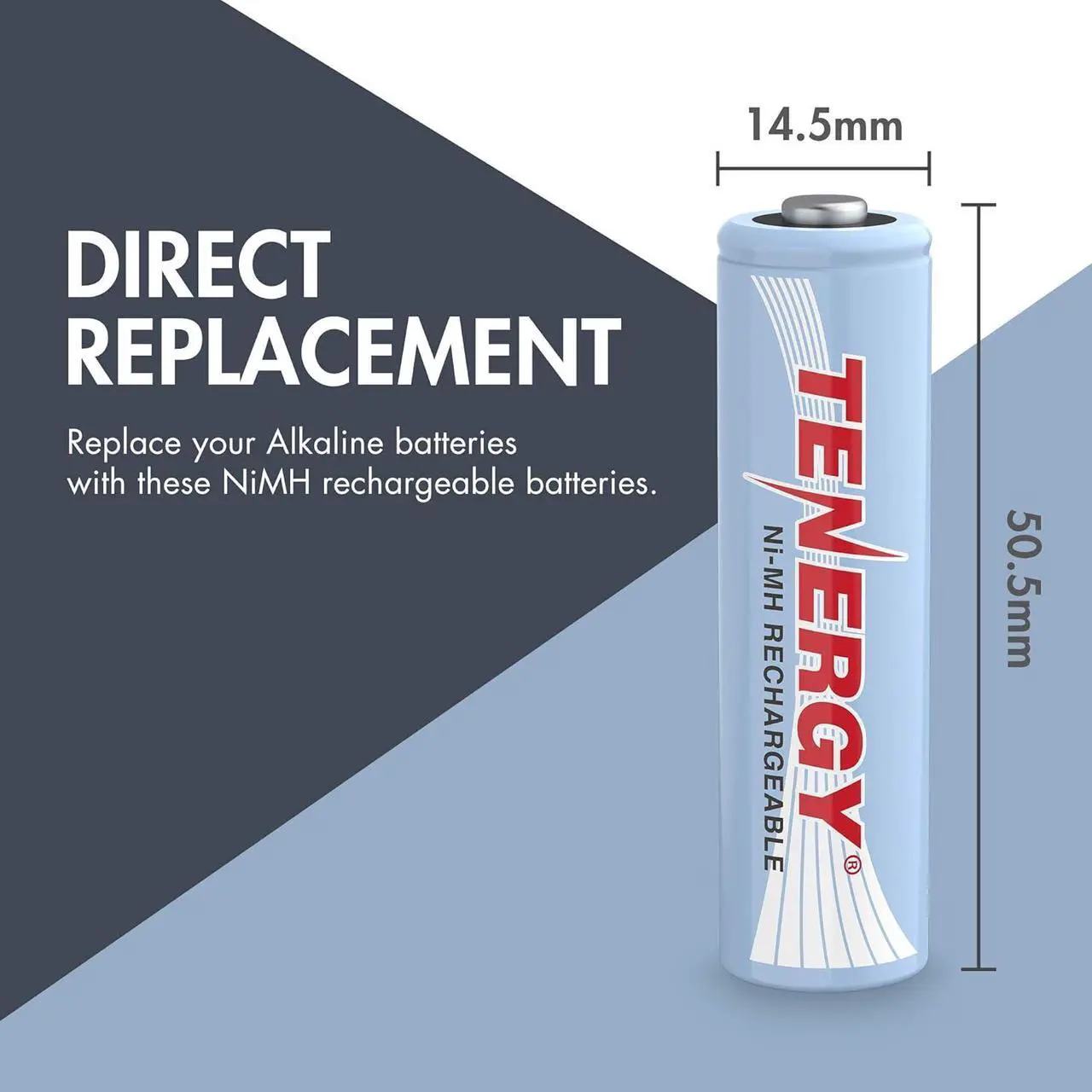 Alt view image 6 of 7 - AA Rechargeable Battery, High Capacity 2500mAh NiMH AA Battery, 1.2V Double A Batteries, 60 Pack