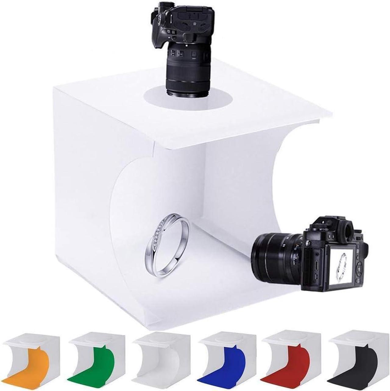 Main image of Mini Photo Studio Tent Jewelry Light Box Kit, SENLIXIN Portable Foldable Small Home Photography Studio Light Box Booth Shooting Tent with LED Light Strips - with 6 Color Background (20x20x20cm)