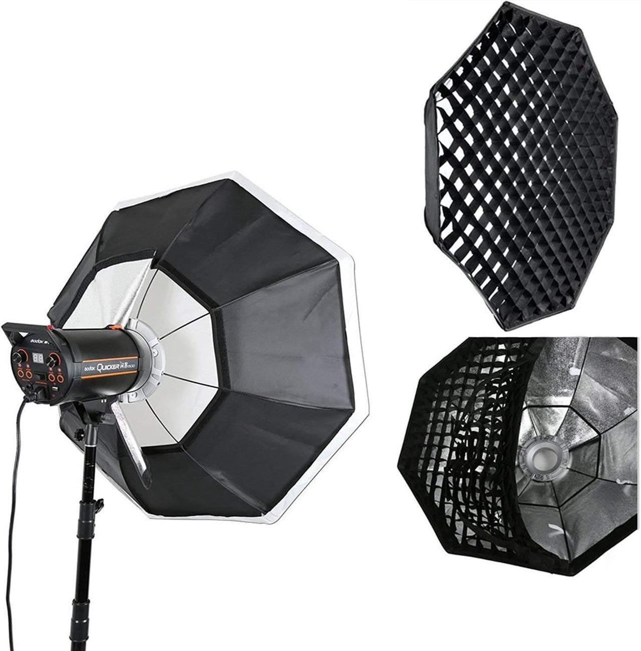 Main image of Godox Top Octagon Softbox 56Inch / 140cm Octagon Softbox Photography Light Diffuser and Modifier with Bowens Speedring Mount with Grid Honeycomb for Monolight Photo Studio Strobe Lighting