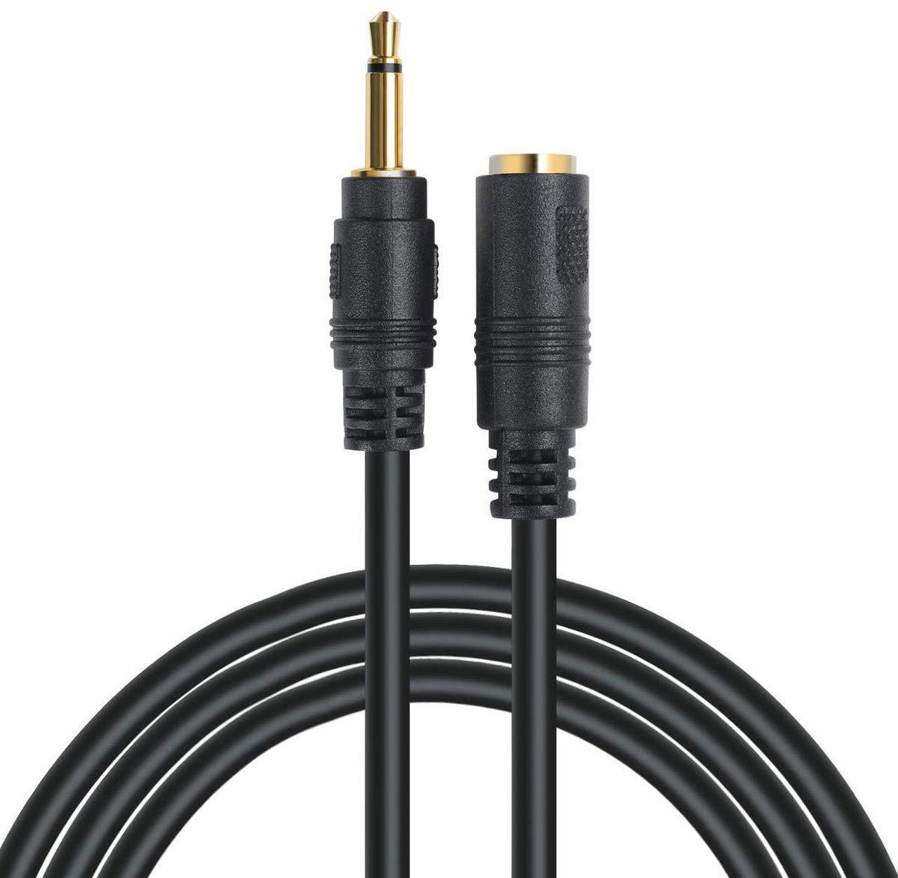 Main image of 3.5mm Mono Extension 6FT - 12V Trigger IR Infrared Sensor Receiver Extension Extender 3.5mm 1/8 TS Monaural Mini Mono Audio Plug Jack Connector Male to Female Cable Wire Cord (6FT)