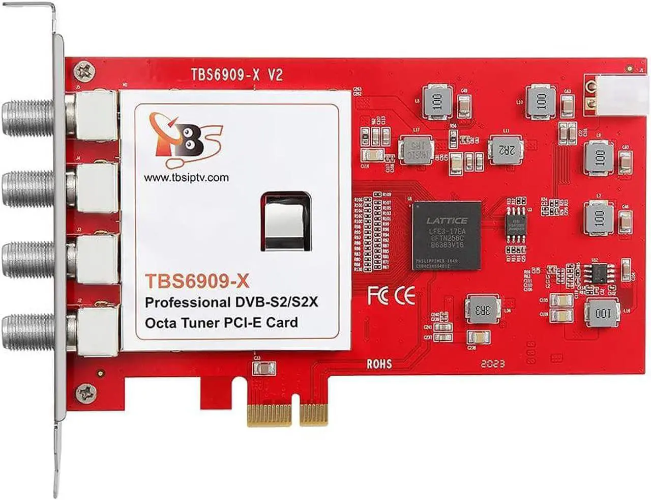 Main image of TBS6909X DVB-S/ S2/ S2X 8 Tuner PCI Express Digital Satellite TV Card for Live TV