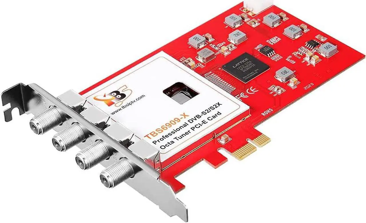 Alt view image 4 of 5 - TBS6909X DVB-S/ S2/ S2X 8 Tuner PCI Express Digital Satellite TV Card for Live TV