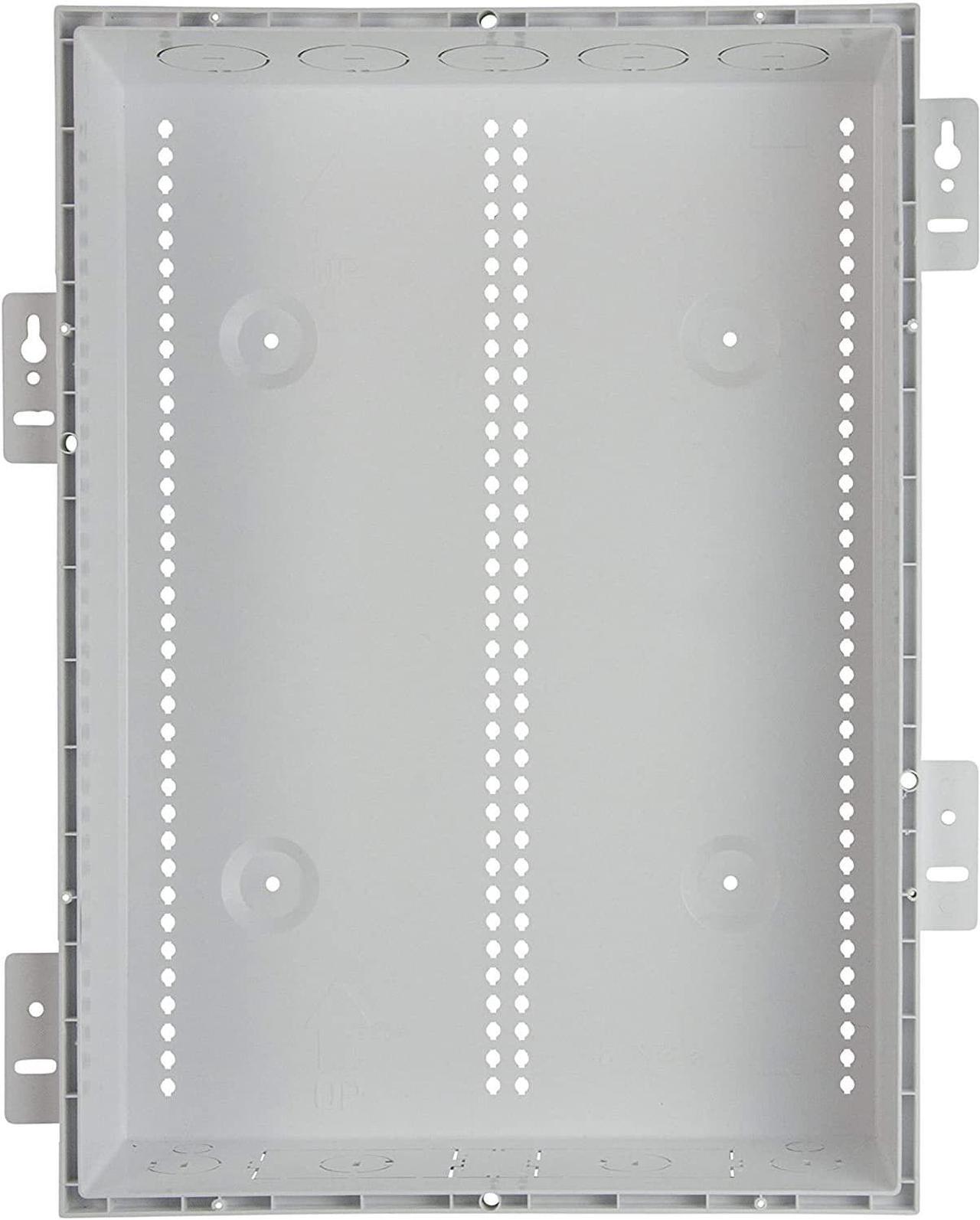 Alt view image 5 of 7 - Legrand - OnQ 20 Inch Media Enclosure, Wifi Electrical Box, Cable Management Box for Distribution of Networking Service, Recessed Media Box Lets Signal Through, White, ENP2050-NA