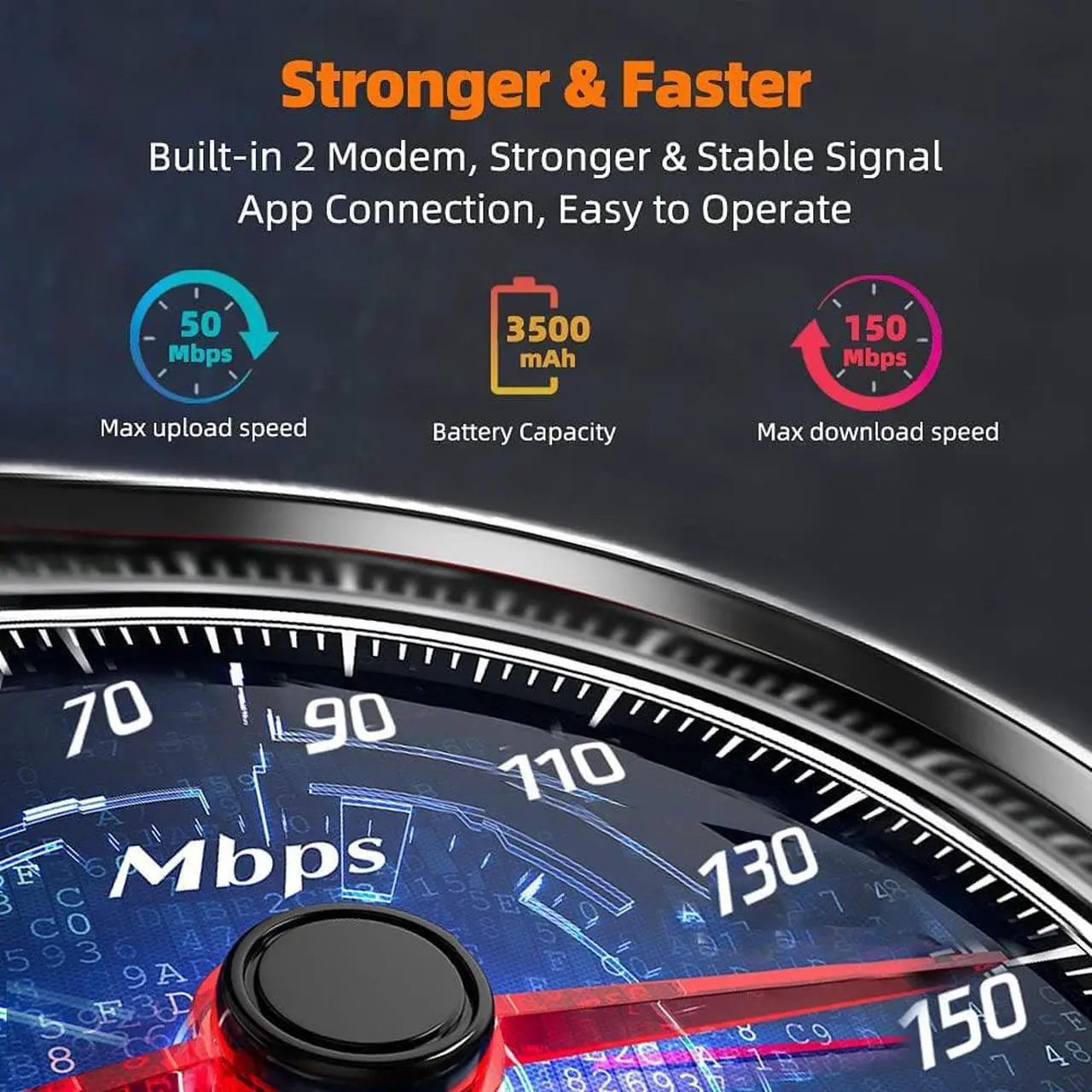 Alt view image 2 of 5 - GlocalMe DuoTurbo 4G LTE Portable WiFi Mobile Hotspot Device for Travel, SIMFREE, No Contract, with Lifetime US 8GB & Global 1GB Data in 150+ Countries, Support 10 Devices Connected (White)