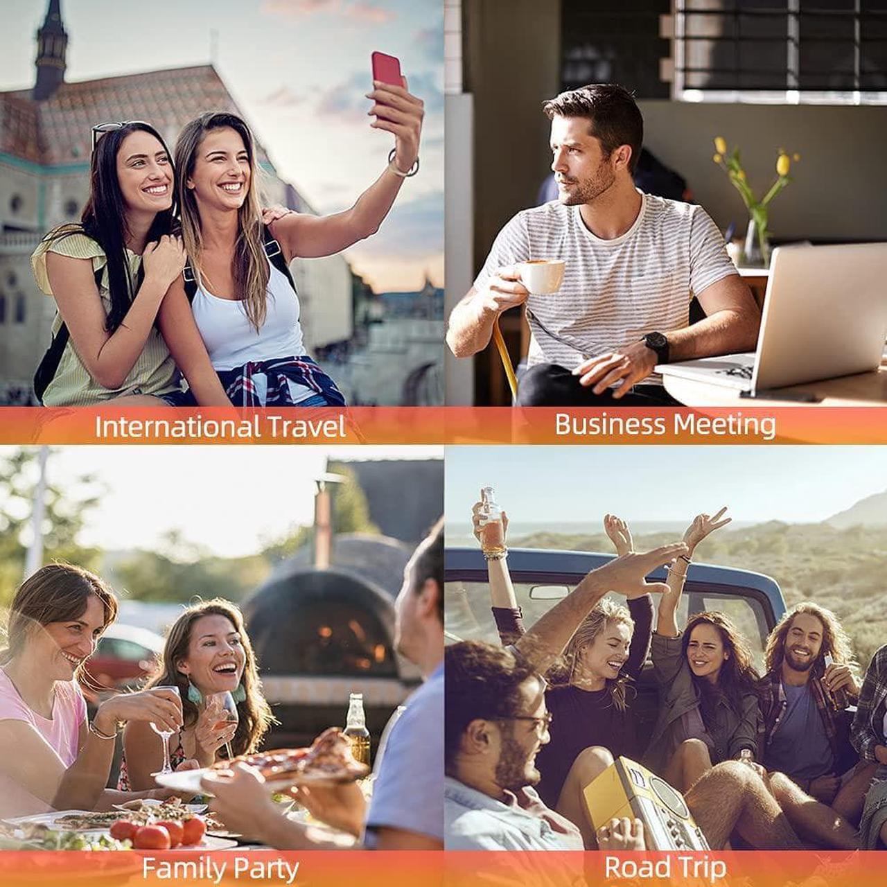 Alt view image 7 of 7 - GlocalMe DuoTurbo 4G LTE Portable WiFi Hotspot for Travel in 200+ Countries, SIMFREE and No Contract, Mobile Hotspot Device with Global 1GB Data, Support 10 Devices Connected (White)