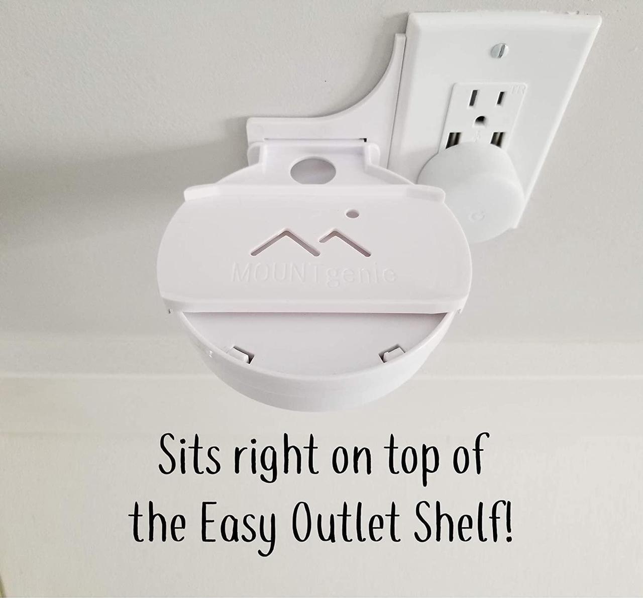 Alt view image 2 of 5 - The Google Home Hub Nest Hub [Gen 1 and Gen 2] Mount for Electrical Outlets. Full Swivel. Installs in Seconds. Hidden Cord Storage. Award Winning Design.