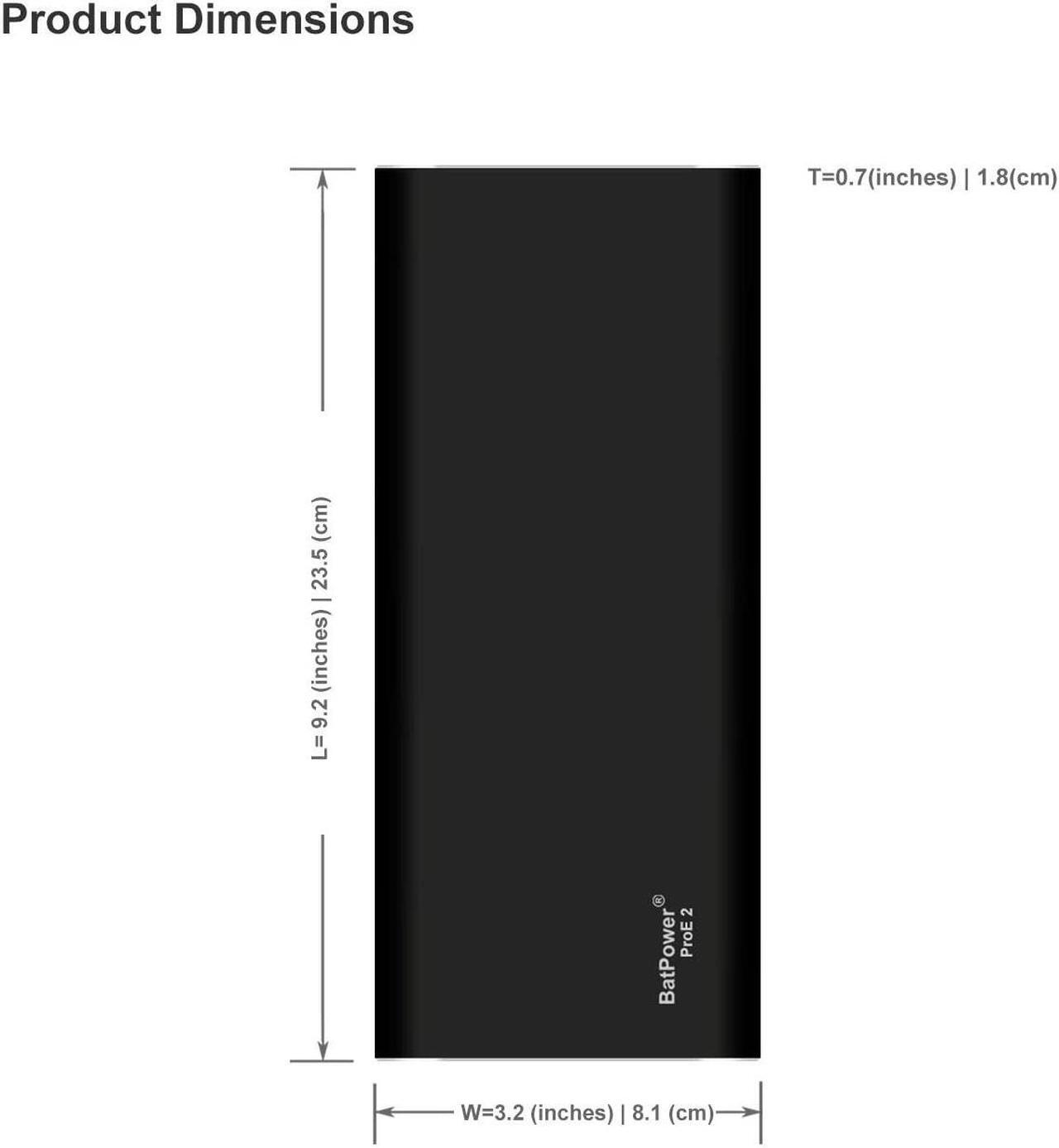 Alt view image 6 of 7 - BatPower EX15D 210Wh Laptop External Battery Compatible with Dell Inspiron Latitude XPS Mini Precision Studio Vostro Laptop Notebook Power Bank Portable Charger USB QC Quick Charge Tablet Smartphone