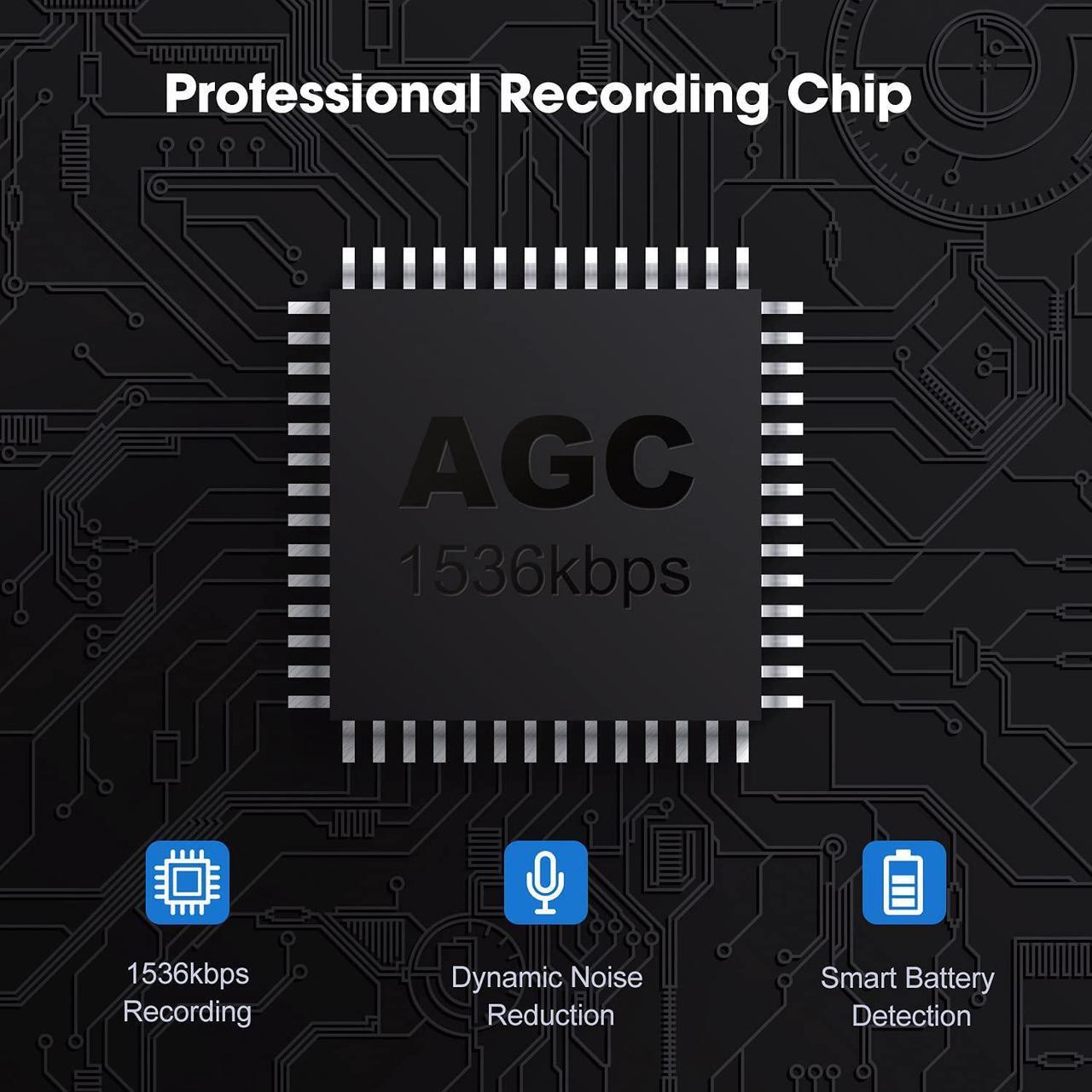 Alt view image 2 of 7 - Digital Voice Recorder, KINPEE 16GB Audio Sound Recorder Portable MP3 Recorder Dictaphone for Meeting Lecture Rechargeable Recording Device Voice Activated Recorder with Playback for Interview