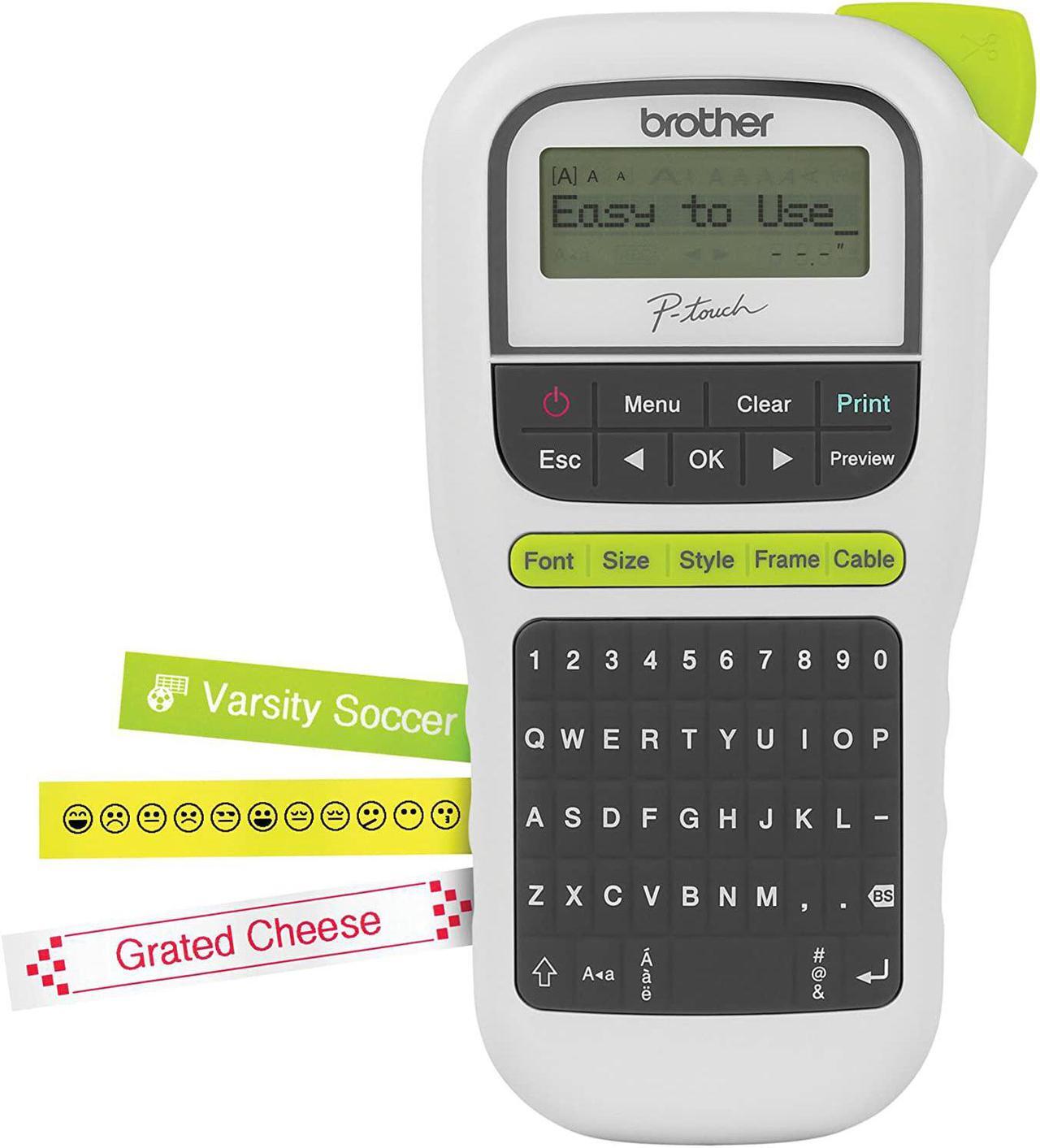 Alt view image 2 of 7 - Brother P-Touch, PTH110, Easy Portable Label Maker, Lightweight, Qwerty Keyboard, One-Touch Keys, White