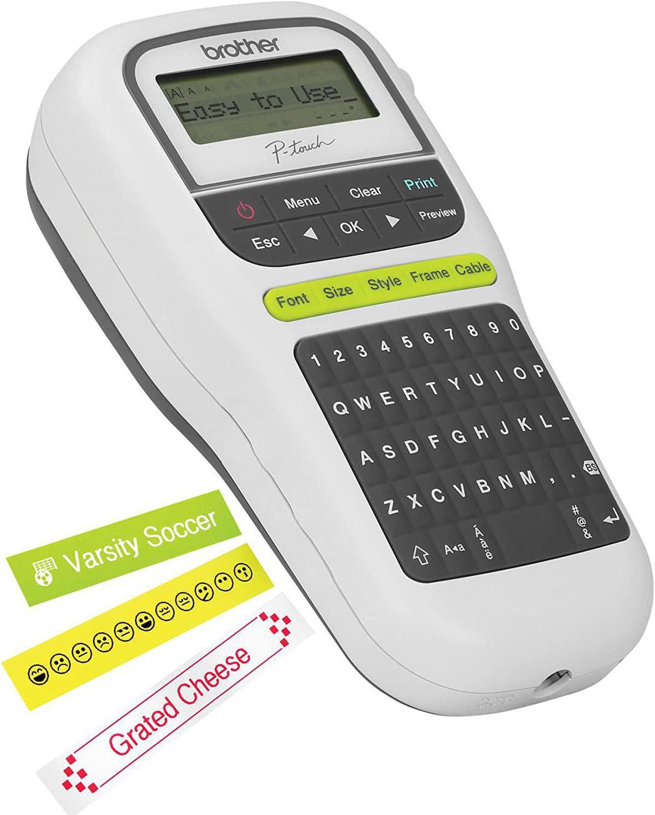 Alt view image 7 of 7 - Brother P-Touch, PTH110, Easy Portable Label Maker, Lightweight, Qwerty Keyboard, One-Touch Keys, White