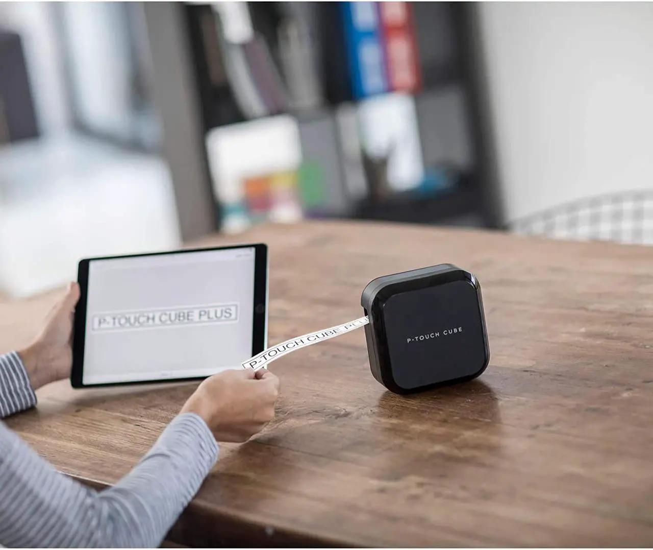 Alt view image 5 of 7 - Brother P-touch CUBE Plus PT-P710BT Versatile Label Maker with Bluetooth Wireless Technology