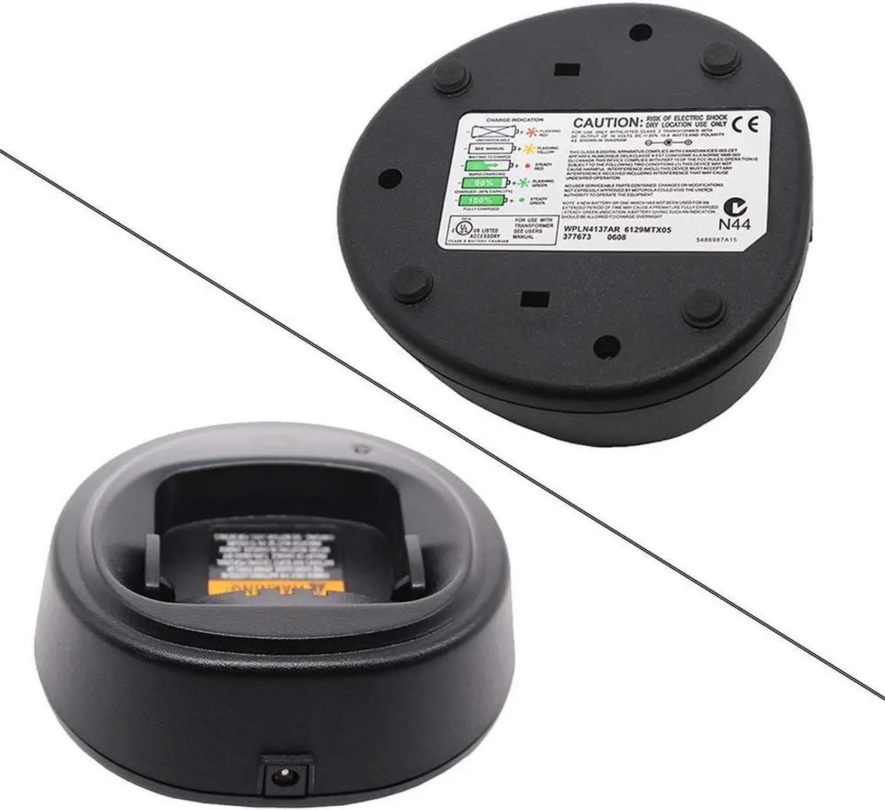 Alt view image 5 of 7 - CP200 Charger for Motorola CP200 CP340 CP360 CP380 CP040 CP140 PM400 PR400 Radio Battery NNTN4496 NNTN4497 NNTN4970 Charger WPLN4137BR WPLN4137A PMPN4137A