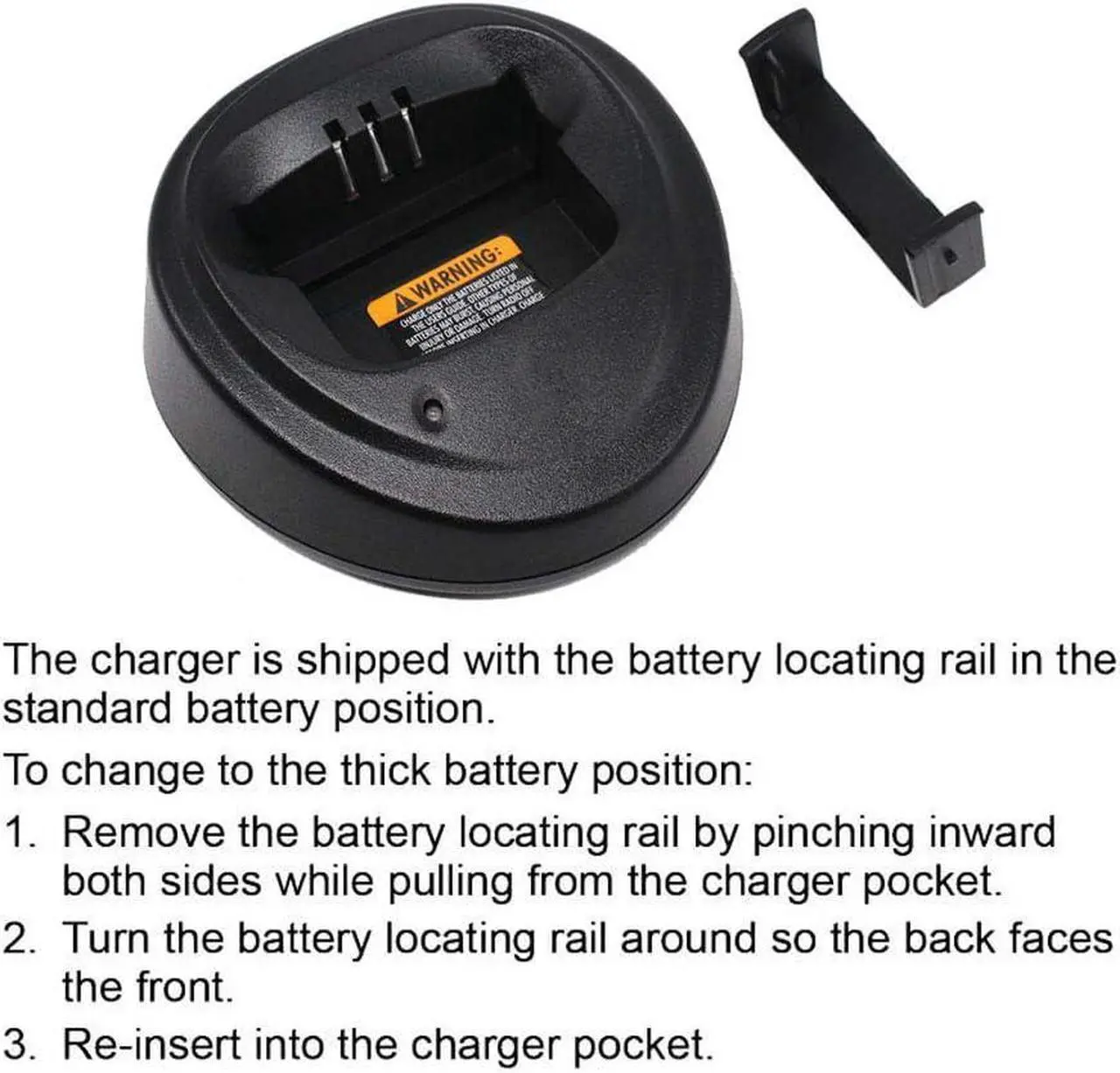 Alt view image 6 of 7 - CP200 Charger for Motorola CP200 CP340 CP360 CP380 CP040 CP140 PM400 PR400 Radio Battery NNTN4496 NNTN4497 NNTN4970 Charger WPLN4137BR WPLN4137A PMPN4137A