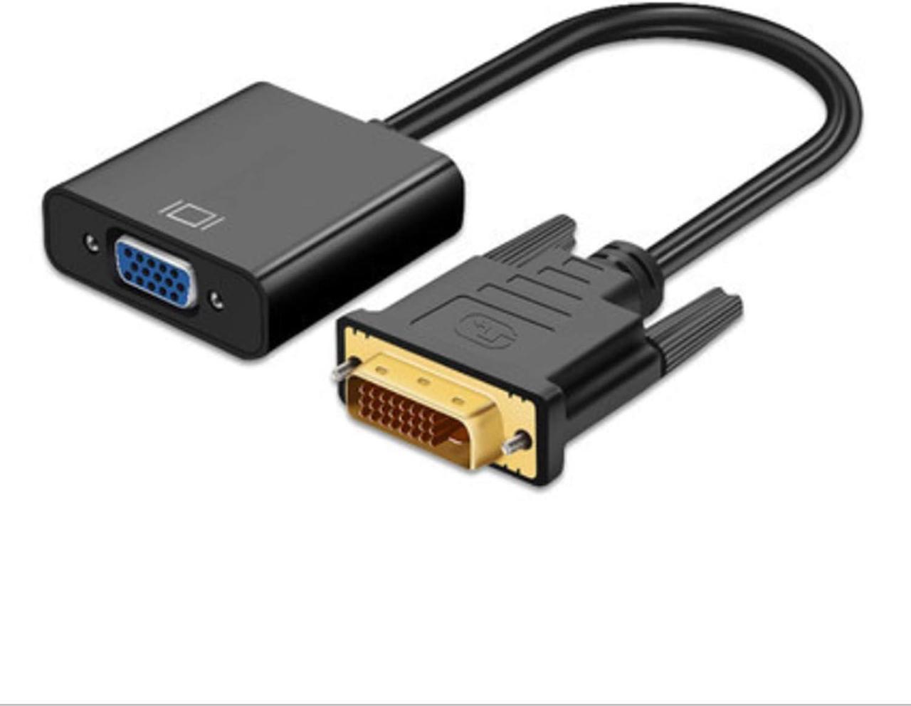 DVI to VGA Adapter Cable, BEST CABLE DVI-D (24+1) to VGA Female for Converter Video for Docking Station, Computer, Monitor, HDTV, Projector and Other Compatible Devices