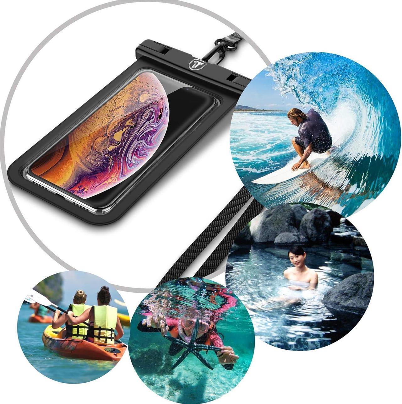Alt view image 6 of 7 - Njjex Waterproof Phone Pouch [2 Pack] Waterproof Phone Case Cellphone Dry Bag For Samsung Galaxy Note 20 Ultra S25 Ultra S24 S23 S22 S21+ S20 S10 A14 A15 A35 A16 5G iPhone 16 Pro Max 15 14 13 12 11 Xr