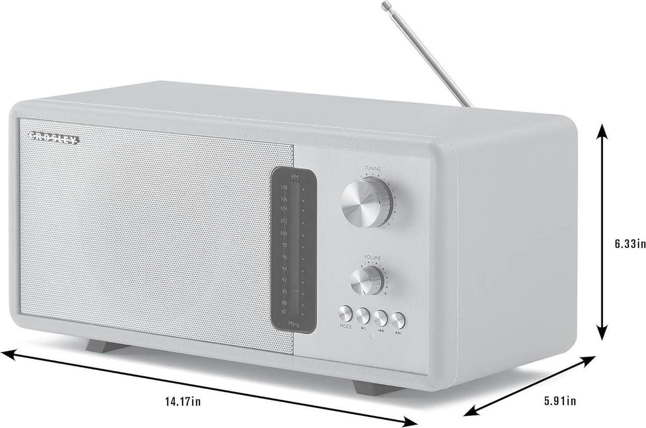 Alt view image 5 of 6 - Crosley CR3037B-BK Harmony Modern Bluetooth FM Tabletop Radio, Black