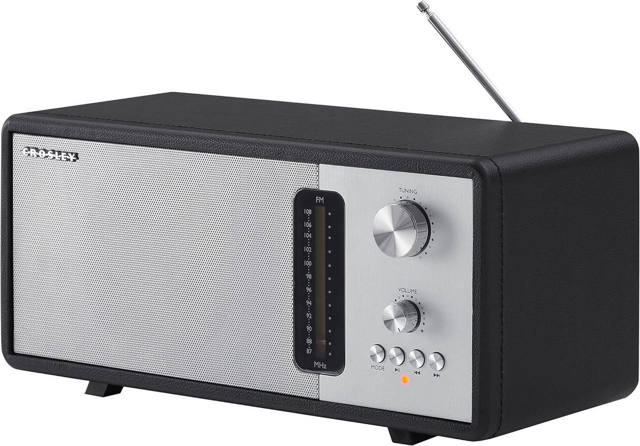Main image of Crosley CR3037B-BK Harmony Modern Bluetooth FM Tabletop Radio, Black