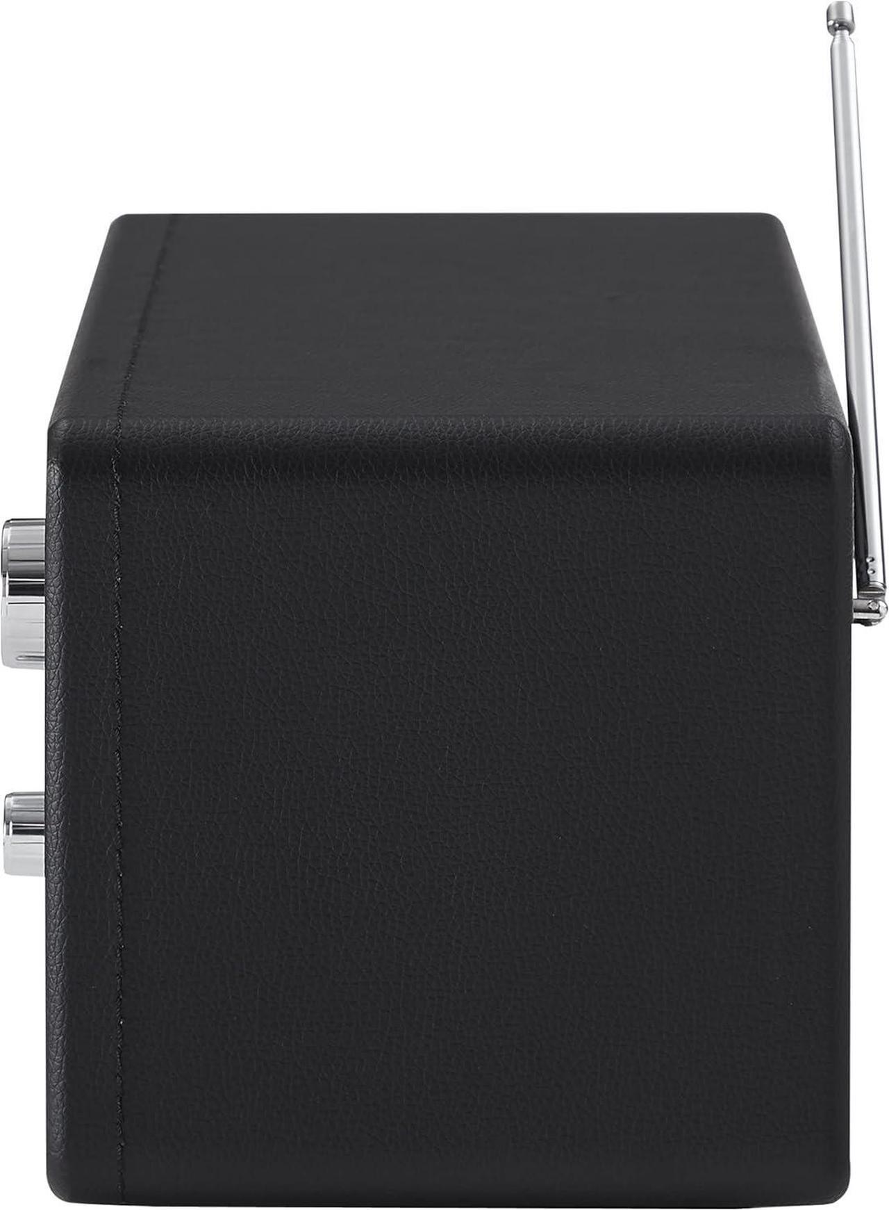 Alt view image 2 of 6 - Crosley CR3037B-BK Harmony Modern Bluetooth FM Tabletop Radio, Black