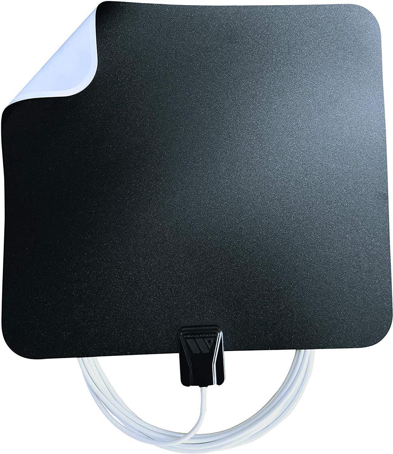 Main image of Winegard FL5500A FlatWave Amped Digital HD Indoor Amplified TV Antenna (4K Ready / ATSC 3.0 Ready / High-VHF / UHF), 60 Mile Long Range, Black/White, 6 Feet, Welcome to consult