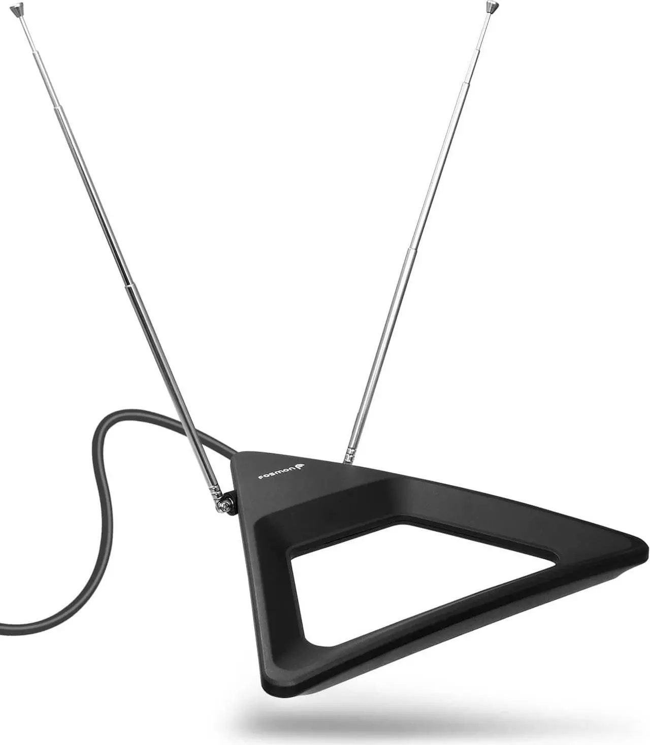 Main image of Fosmon HDTV Antenna 25-40 Miles Range, Indoor Rabbit Ear TV Antenna, Retractable Dipoles [Wall Mountable or Tabletop] with 5FT Cable Support 4K Ready, ATSC 3.0, UHF, VHF, 1080p Free TV Channel