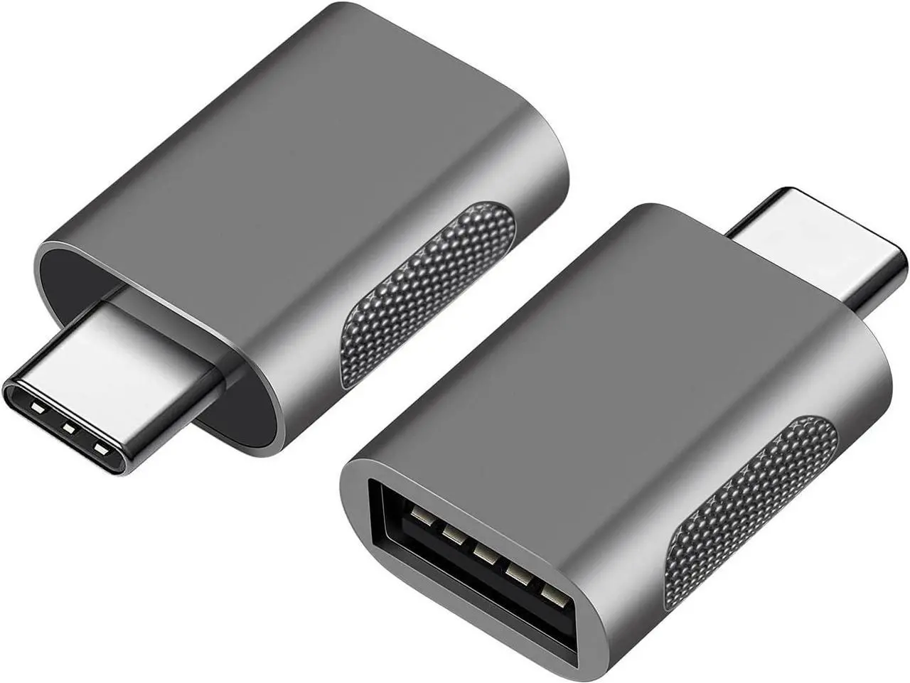 Main image of USB C Adapter (2 Pack) High-Speed Data Transfer USB-C to USB 3.0 Female Adapter for MacBook Pro 2020 iPad Pro 2020 Samsung Notebook 9 Dell XPS & More Type C Devices (Space Gray)