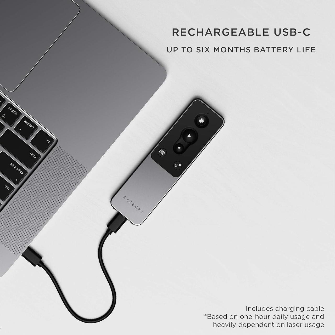 Alt view image 3 of 5 - R1 Bluetooth Presentation Remote  Wireless Presenter for PowerPoint & Keynote  for M2/ M1 MacBook Pro/Air M2/ M1 iPad Pro/Air M2 Mac Mini iMac M1