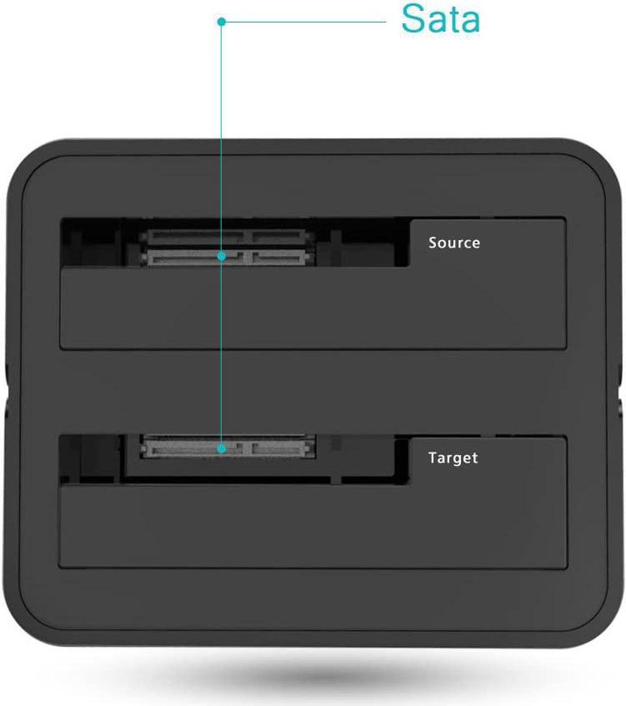 Alt view image 2 of 7 - USB 3.0 to SATA Dual-Bay External Hard Drive Docking Station for 2.5/3.5 Inch HDD/SSD with UASP (6Gbps) Support Offline Clone/Duplicator Function [16TB X2 ]-Black