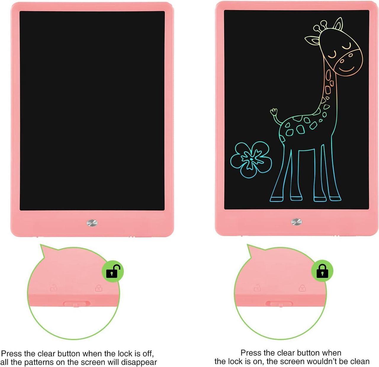 Alt view image 4 of 7 - LCD Writing Tablet for Kids, 2 Pack Doodle Board Electronic Drawing Tablet 10 Inch Drawing Pad, Learning Toys Christmas Birthday Gifts for 3 4 5 6 7 8 Years Old Girls Boys