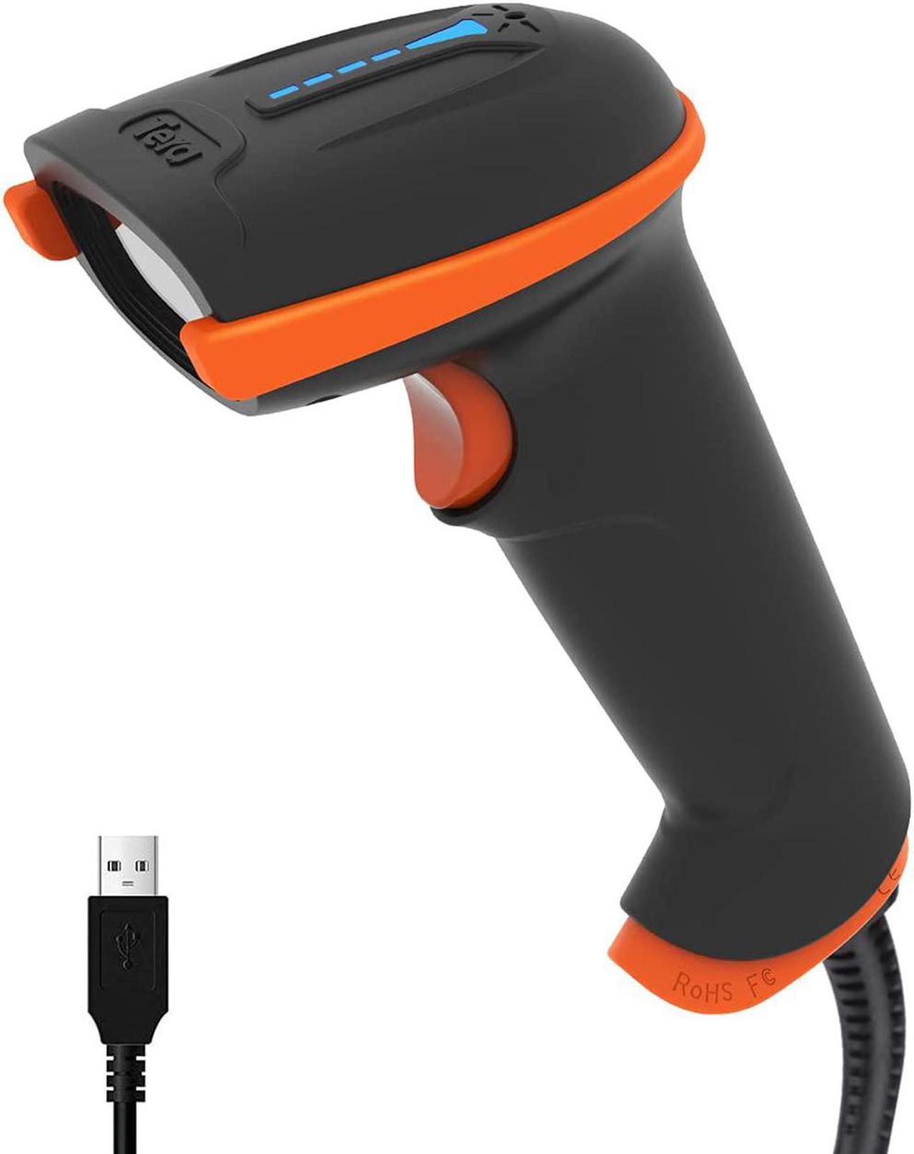 Tera 2D 1D QR Barcode Scanner Wired USB Handheld Support PDF417 Data Matrix 1D Bar Code Reader for Windows Mac Linux Plug and Play for Mobile Payment Convenience Store Supermarket Warehouse D5100Y