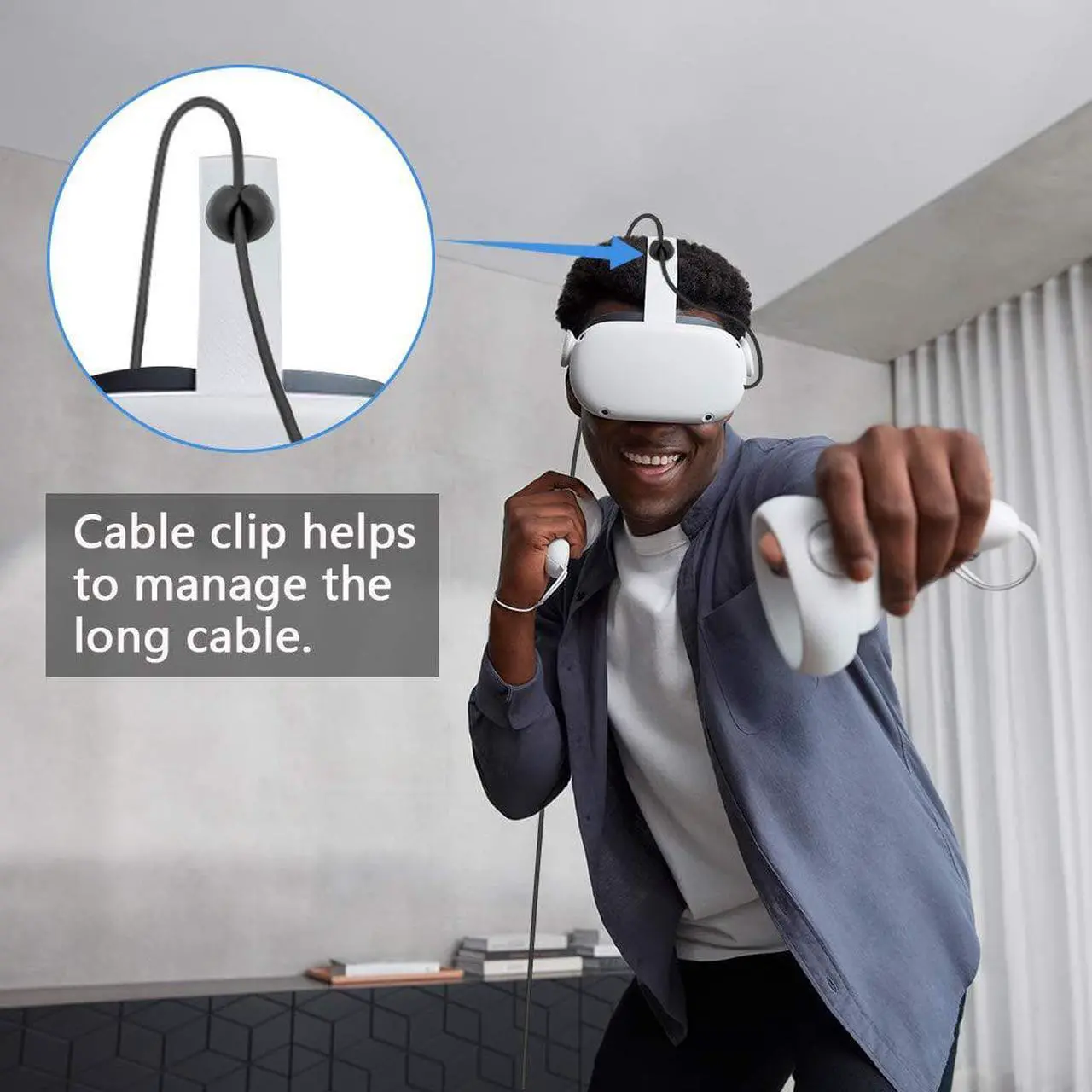 Alt view image 6 of 7 - Upgraded Version 16FT Link Cable for Oculus Quest 2 Quest 1 Rift S VR Headset, PC VR Link Cable, USB 3.0 Type A to C 5Gbps High Speed Data Transfer Charging Cord (16ft)