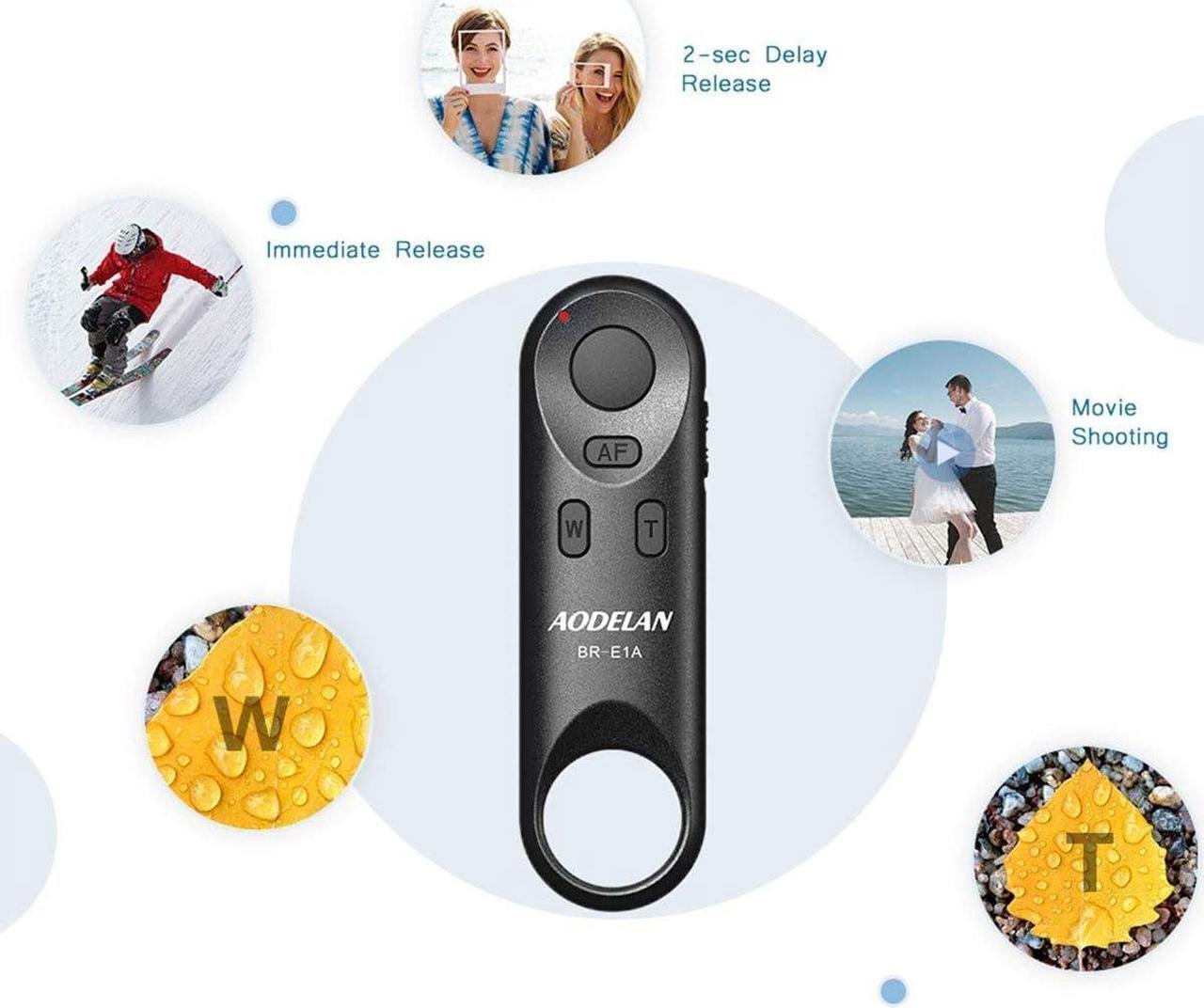 Alt view image 4 of 5 - AODELAN Wireless Remote Control for Canon M6 Mark II,6D Mark II Replacement BR-E1 Camera Shutter Release for Canon EOS RP,M50, M50 Mark II, 90D,SL3 250D,SL2 200D,T7i,G7 X Mark III