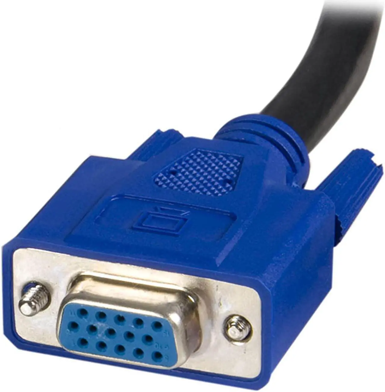 Alt view image 4 of 5 - 10 ft 2-in-1 Universal USB KVM Cable - 10ft VGA KVM Cable - 10ft USB KVM Cable - 10ft KVM Switch Cable (SVUSB2N1_10),Black