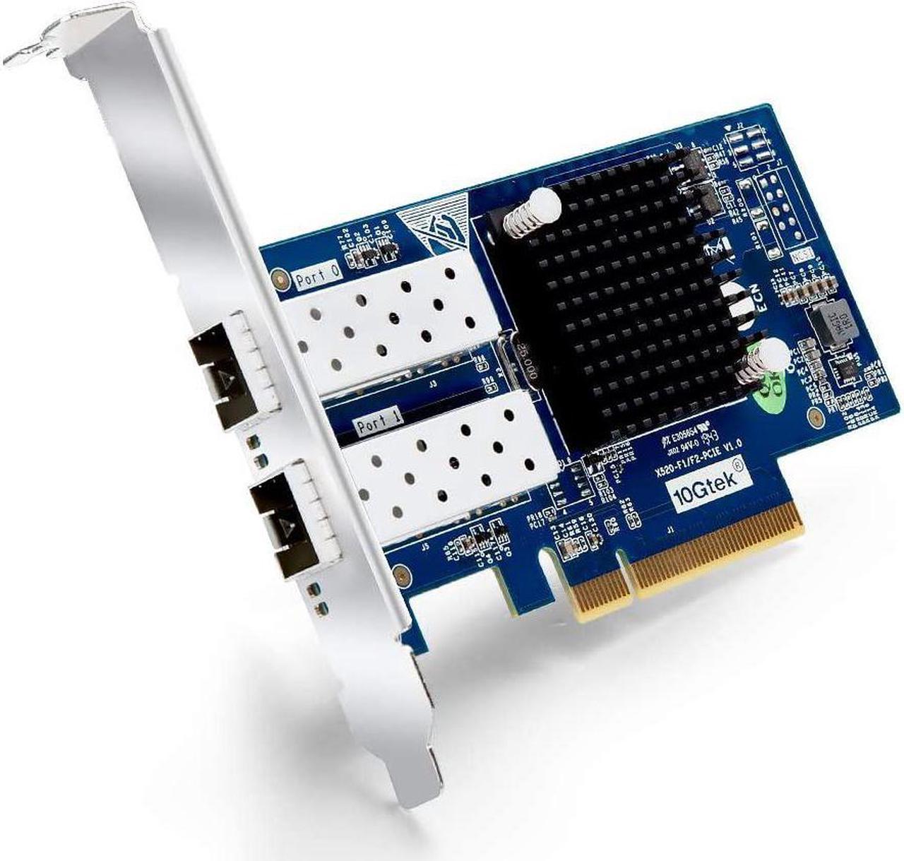 10Gb PCI-E Network Card NIC Compatible for Intel X520-DA2(Intel E10G42BTDA), Dual SFP+ Port, with Intel 82599EN Controller, 10G PCI Express LAN Adapter Support Windows Server/Windows, Linux, Vmware