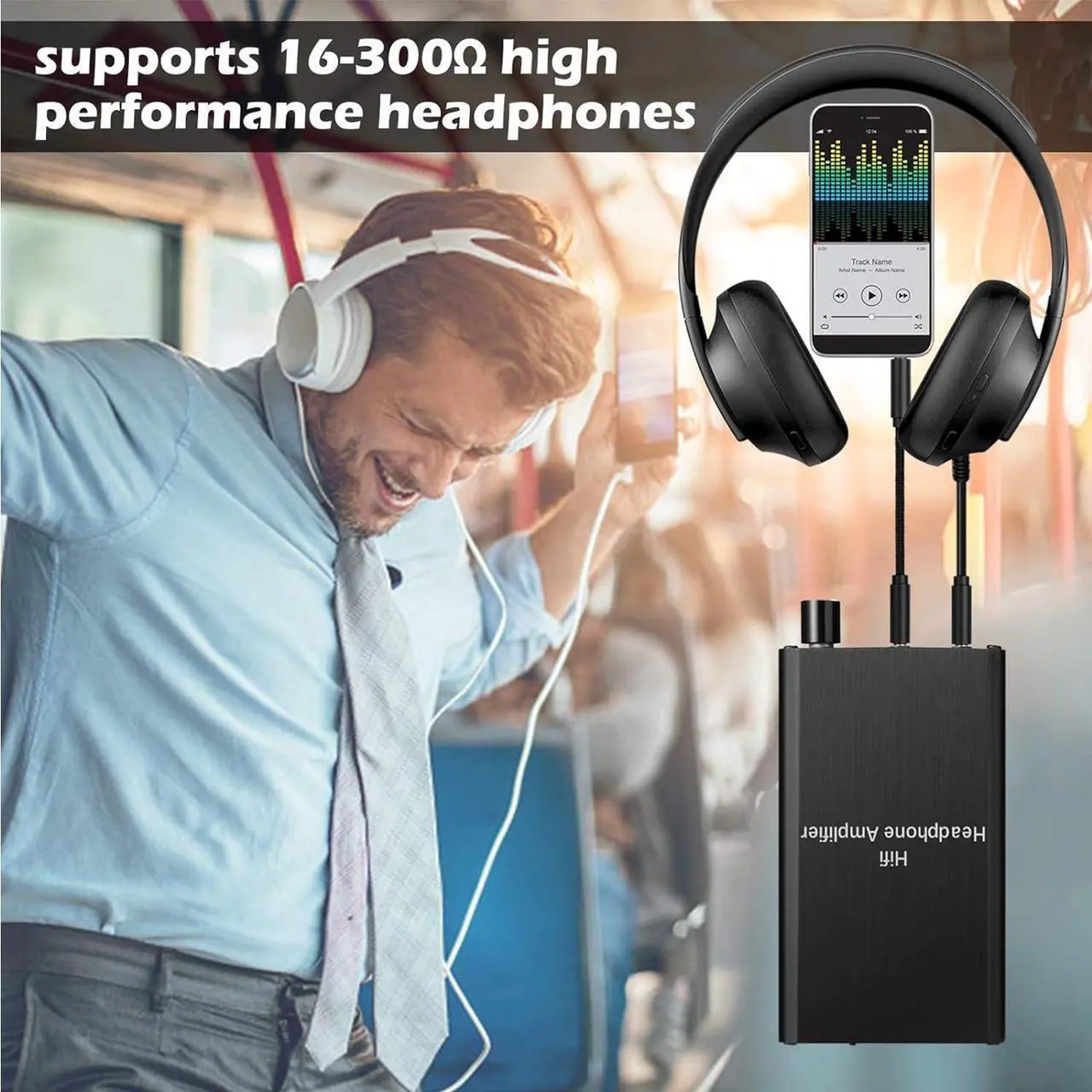 Alt view image 3 of 7 - Headphone Amplifier, Portable HiFi Headphone Amp 3.5mm Stereo Audio Gain Switch Support Impedance 16-300 Headset for MP3/MP4 /Phones/Digital Players/Computers/Xbox one,PS4,PS5 Controller