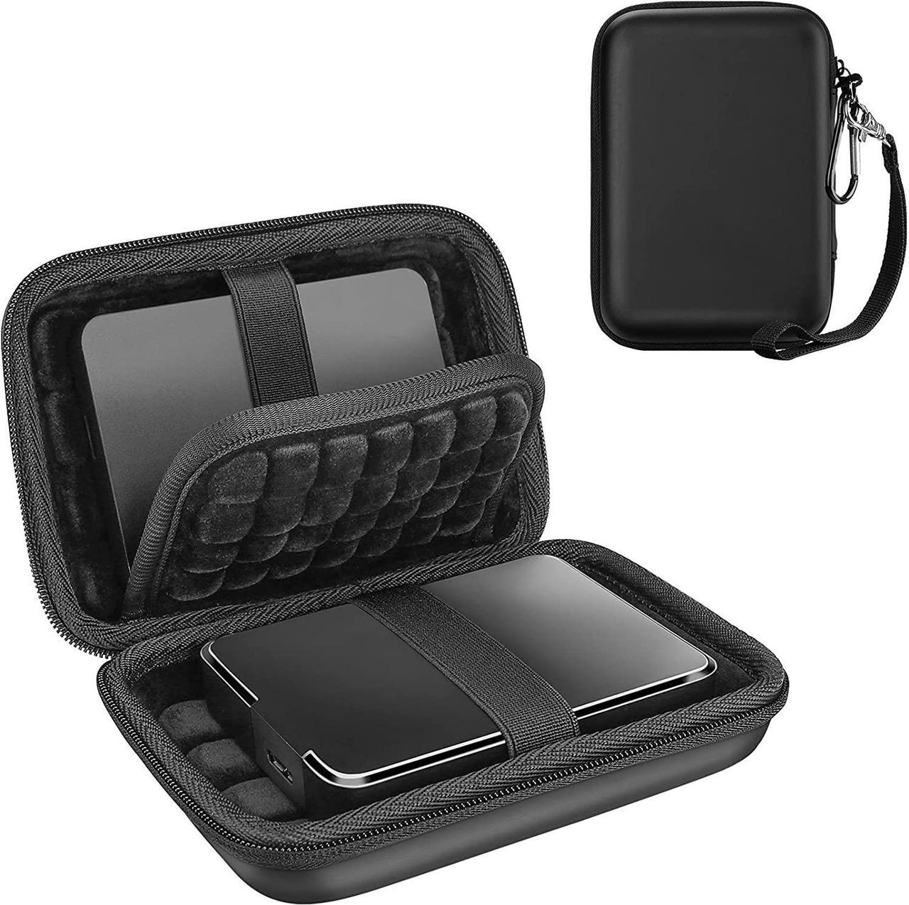 Main image of Hard Drive Case 2.5 Inch for Elements WD My Passport Canvio Basics  Backup Plus Slim Expansion 1TB 2TB 3TB 4TB Portable External Hard Drive Carrying Case -Black
