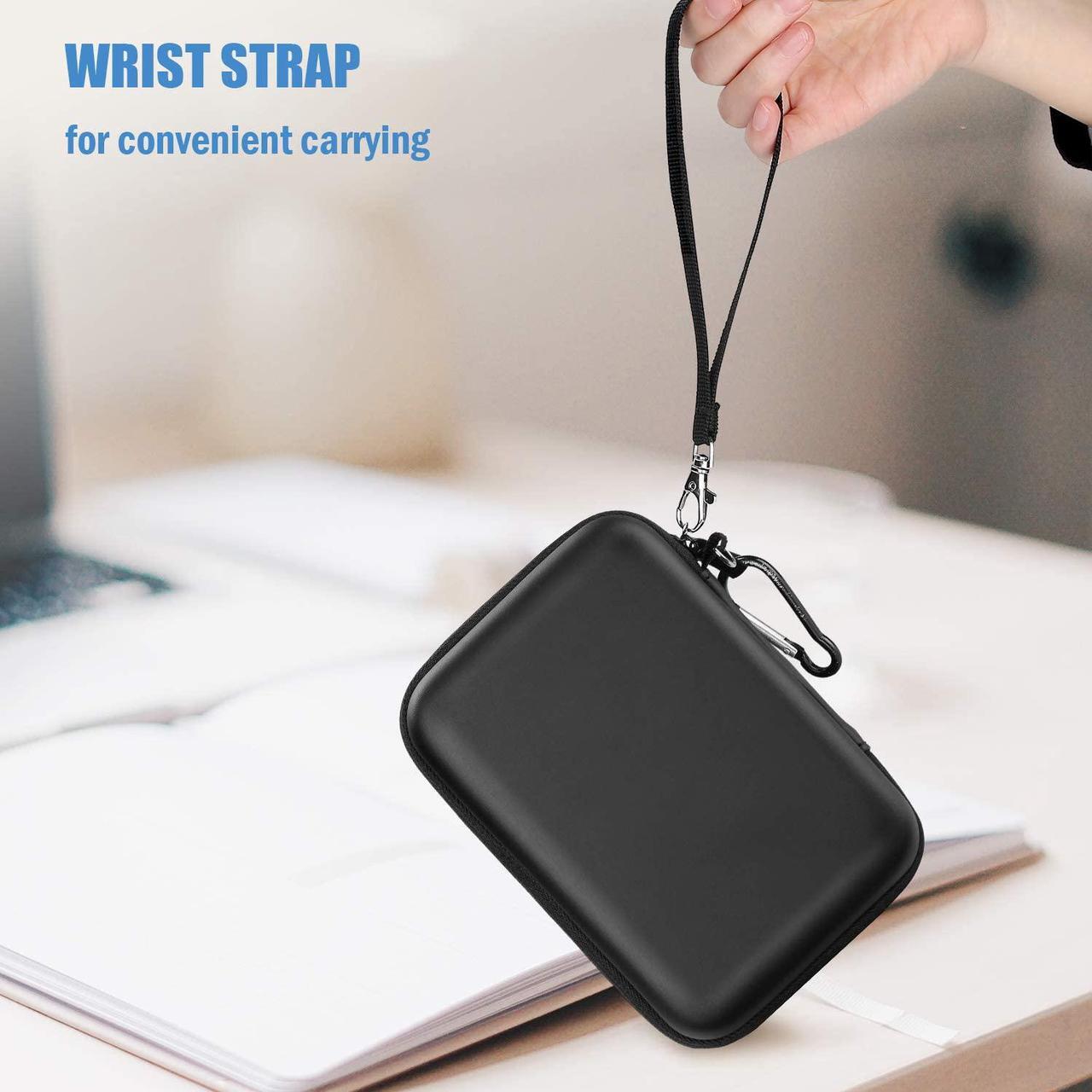 Alt view image 5 of 7 - Hard Drive Case 2.5 Inch for Elements WD My Passport Canvio Basics  Backup Plus Slim Expansion 1TB 2TB 3TB 4TB Portable External Hard Drive Carrying Case -Black