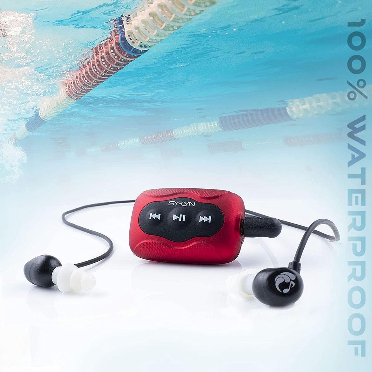 Alt view image 7 of 7 - SYRYN Swimbuds Flip Bundle | 8 GB Waterproof Music Player Compatible with iTunes Files (No Apple Music)