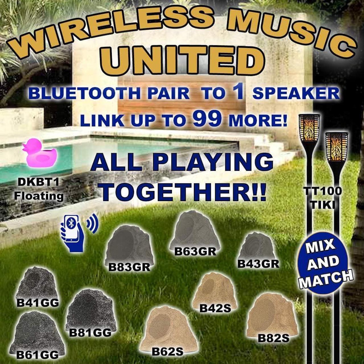 Alt view image 7 of 7 - Theater Solutions TT100 Fully Wireless 120 Watt Rechargeable Battery Bluetooth Tiki Torch Speaker 2 Pack Lanterns Link Up to 99 Speakers Wirelessly, Black