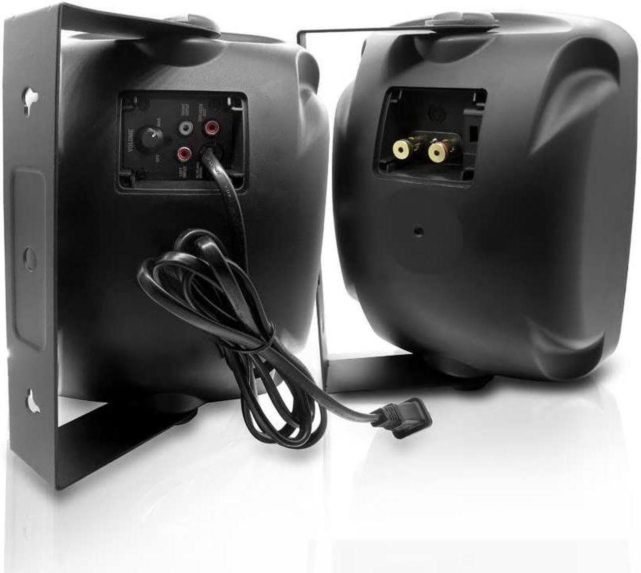 Alt view image 2 of 5 - Outdoor Waterproof Wireless Bluetooth Speaker - 5.25 Inch Pair 2-Way Weatherproof Wall/Ceiling Mounted Dual Speakers w/Heavy Duty Grill, Universal Mount, Patio, Indoor Use -  PDWR54BTB (Black)