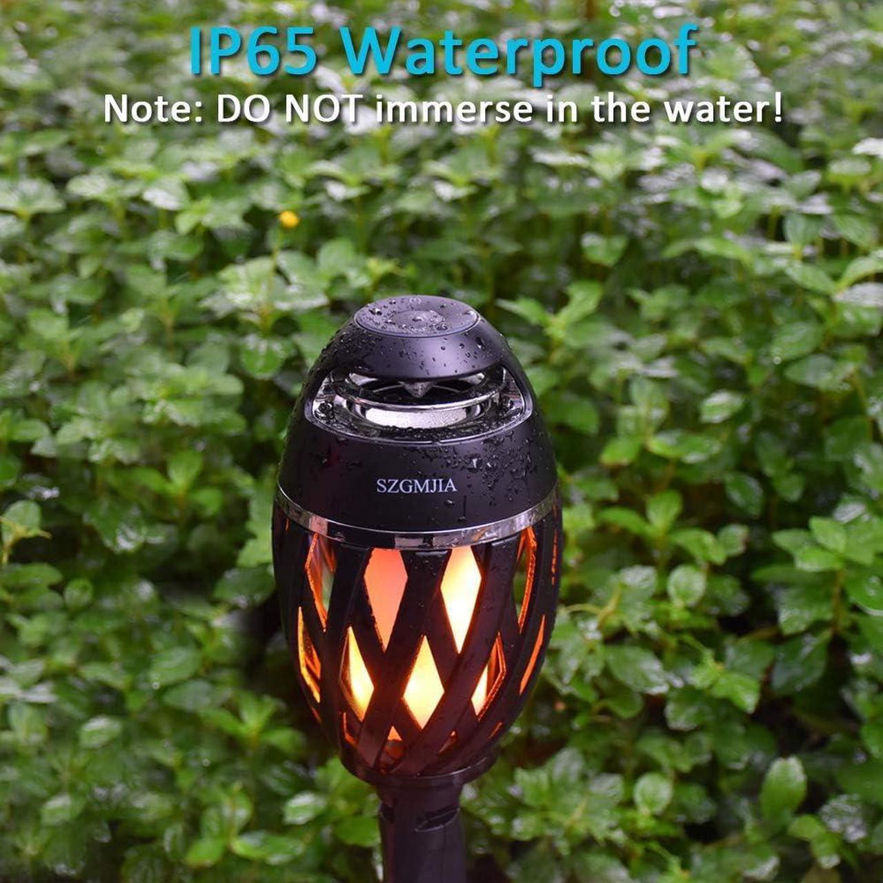 Alt view image 5 of 7 - Led Flame Speakers, Flame Torch Atmosphere Speaker Bluetooth 4.2 Wireless Portable Outdoor HD Audio Waterproof Speaker