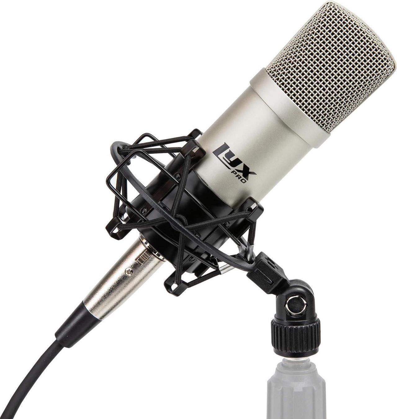 Alt view image 4 of 4 - LyxPro Condenser Microphone for Studio, Vocals, Instruments, Podcasting and Professional Recordings with Shockmount, XLR Cable, Pop Filter
