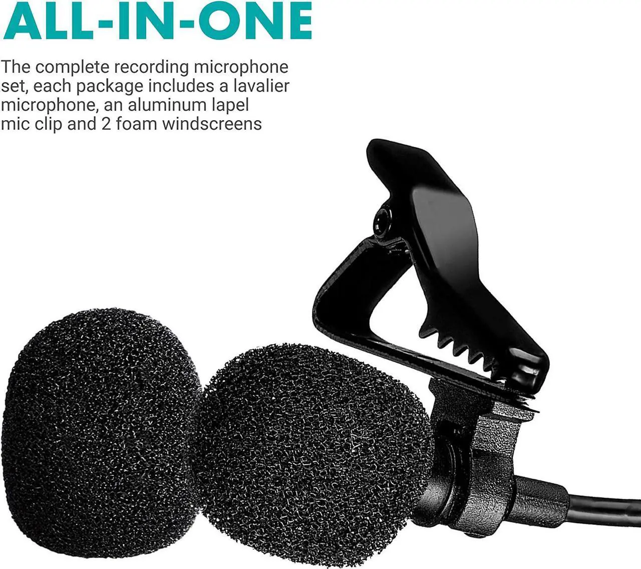 Alt view image 6 of 6 - Movo M1 USB Lavalier Lapel Clip-on Omnidirectional Computer Microphone for Laptop, PC and Mac, Perfect Podcasting, Gaming, Streaming and Desktop Mic (20-foot Cord)