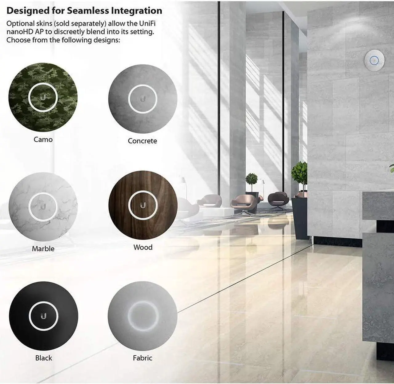 Alt view image 2 of 7 - Ubiquiti UniFi nanoHD Compact 802.11ac Wave2 MU-MIMO Enterprise Access Point ( UAP-NANOHD-US)