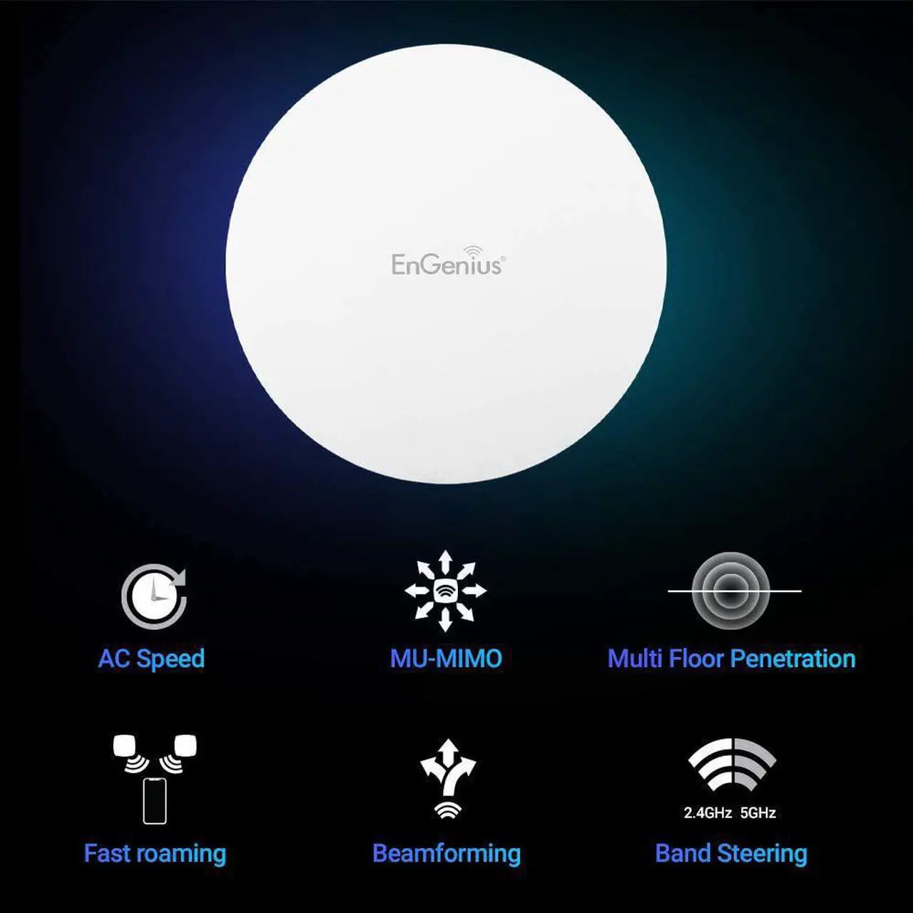 Alt view image 5 of 7 - Wireless AP (EWS276-FIT) | True 4X4 Wi-Fi 6 Dual Band AX3600 | 2.5Gbe PoE+ | Cloud & App & OnPrem Control Options | WPA3, MU-MIMO, Mesh & Seamless Roaming | Power Adapter Not Included
