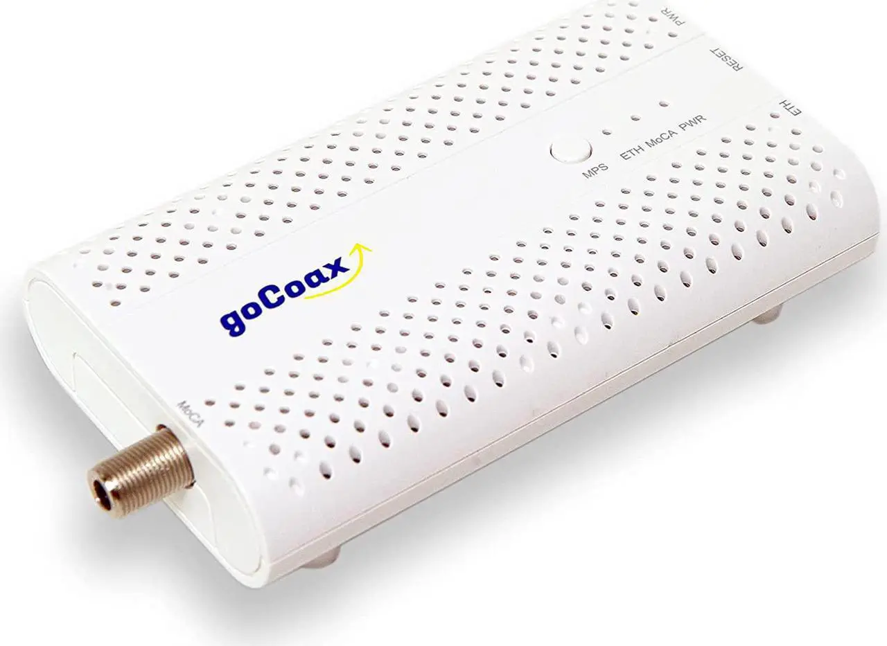 Main image of goCoax MoCA 2.5 Adapter with 2.5GbE Ethernet Port. MoCA 2.5. 1x 2.5GbE Port. Provide 2.5Gbps Bandwidth with existing coaxial Cables. White(Single, MA2500C)