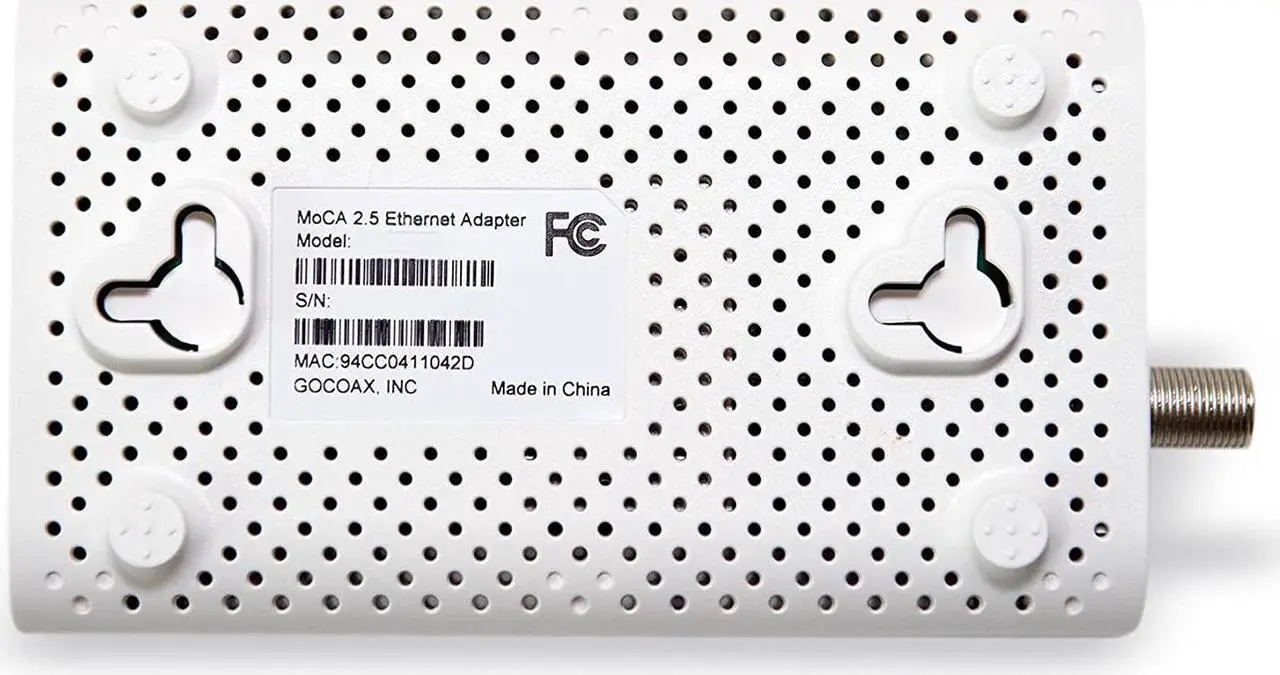 Alt view image 4 of 5 - goCoax MoCA 2.5 Adapter with 2.5GbE Ethernet Port. MoCA 2.5. 1x 2.5GbE Port. Provide 2.5Gbps Bandwidth with existing coaxial Cables. White(Single, MA2500C)