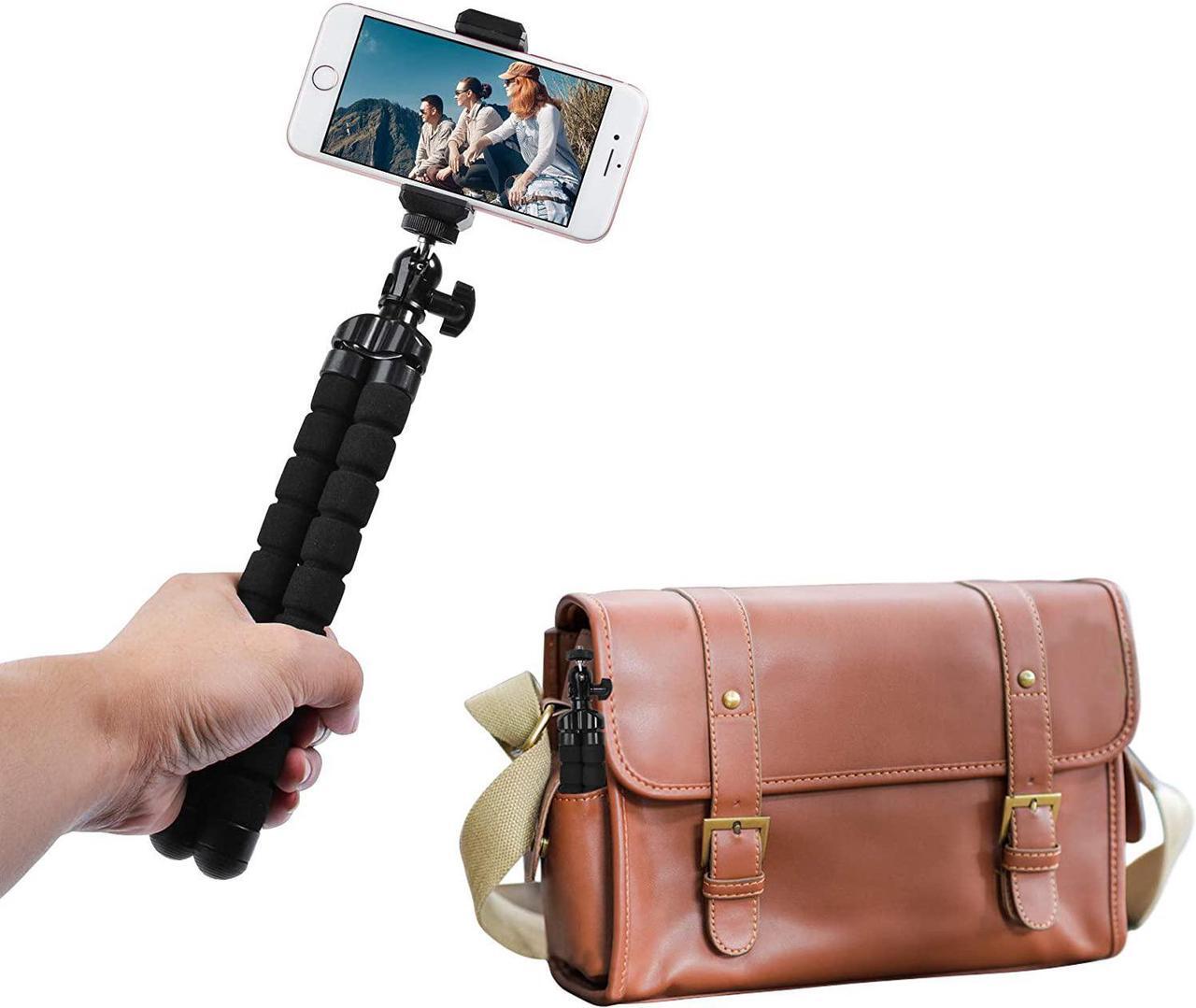 Alt view image 7 of 7 - Phone Mini Tripod, Ruittos Premium Flexible Mobile Phone Tripod Stand Compatible with iPhone Samsung Go Pro, Small Digital Camera, Black