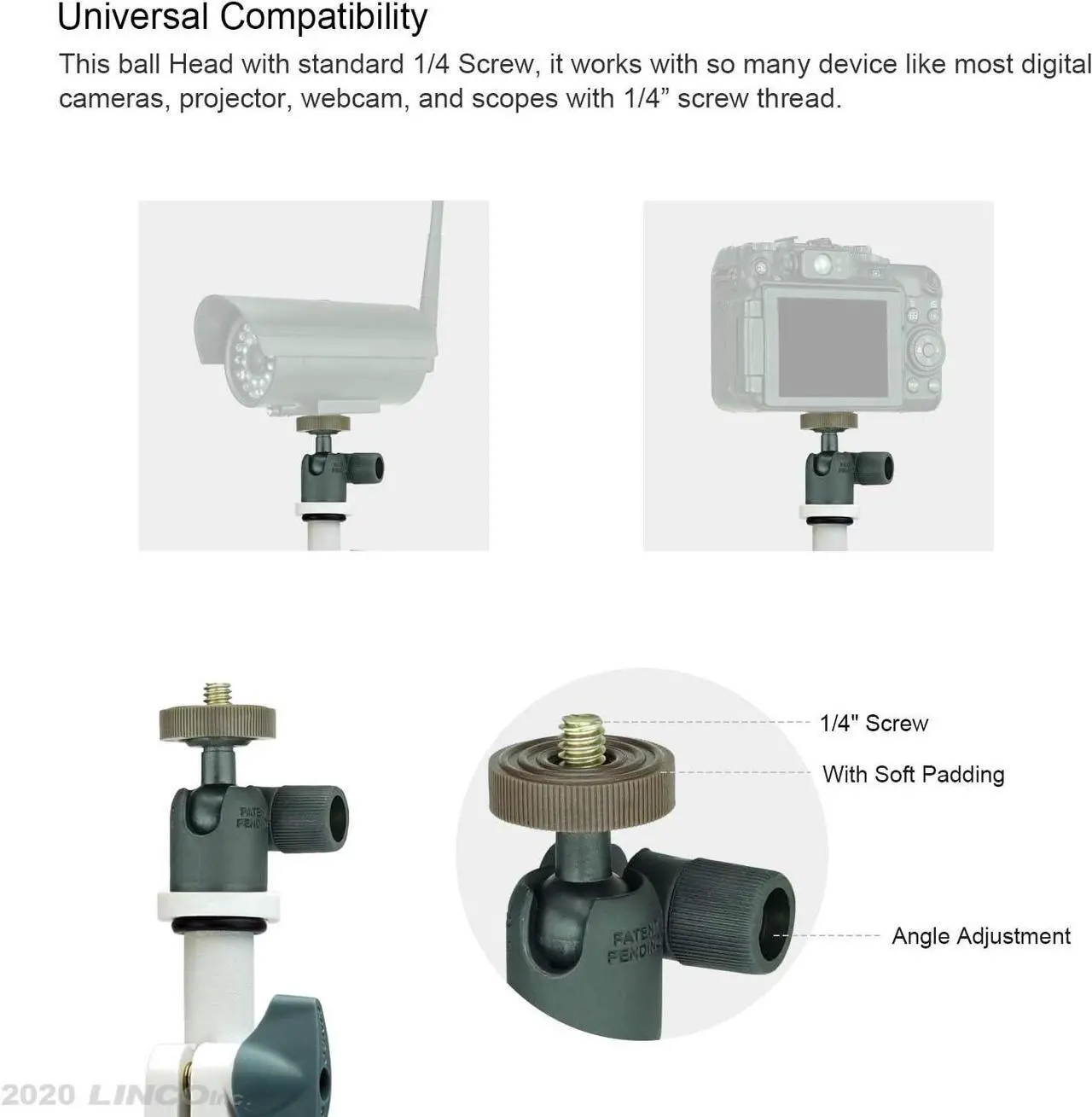 Alt view image 7 of 7 - Selfie Stick & Tripod LINCO, Integrated, Heavy Duty, Lightweight, Bluetooth Remote for Apple & Android Devices, Separable Tripod Feet, Extends to 50" (White)