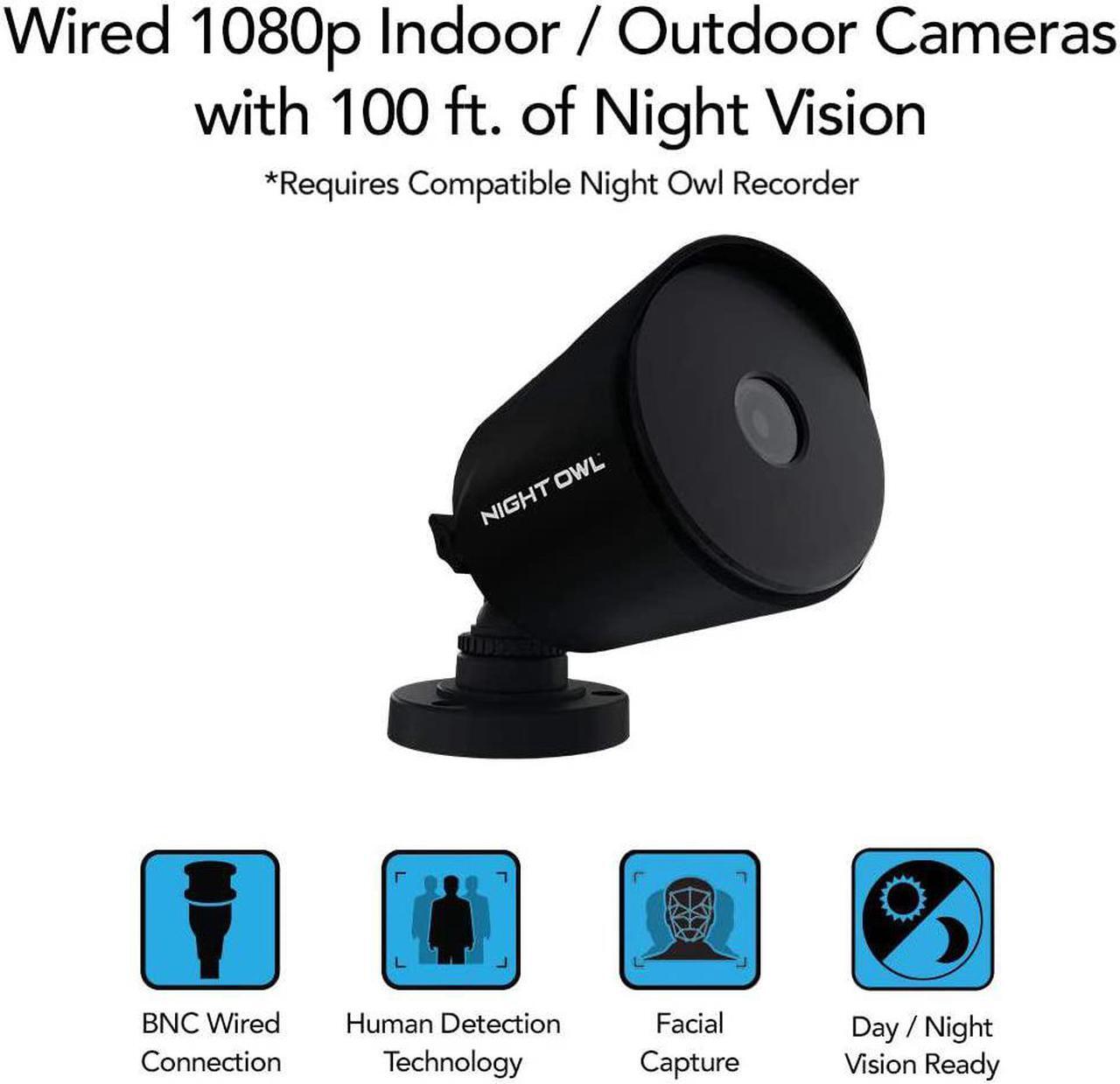 Alt view image 6 of 7 - Night Owl 1080p HD Wired Indoor/Outdoor Add-On Cameras, 100 ft. of Night Vision, Wide Viewing Angle and Color Night Vision (2-Pack)