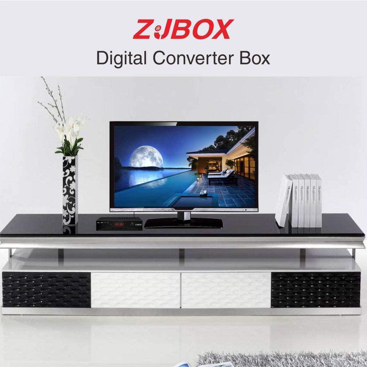 Alt view image 3 of 7 - Digital TV Converter Box, ATSC Cabal Box - ZJBOX for Analog HDTV Live1080P with TV Recording&Playback,HDMI Output,Timer Setting TV Tuner Function Set Top Box Digital Channel Free